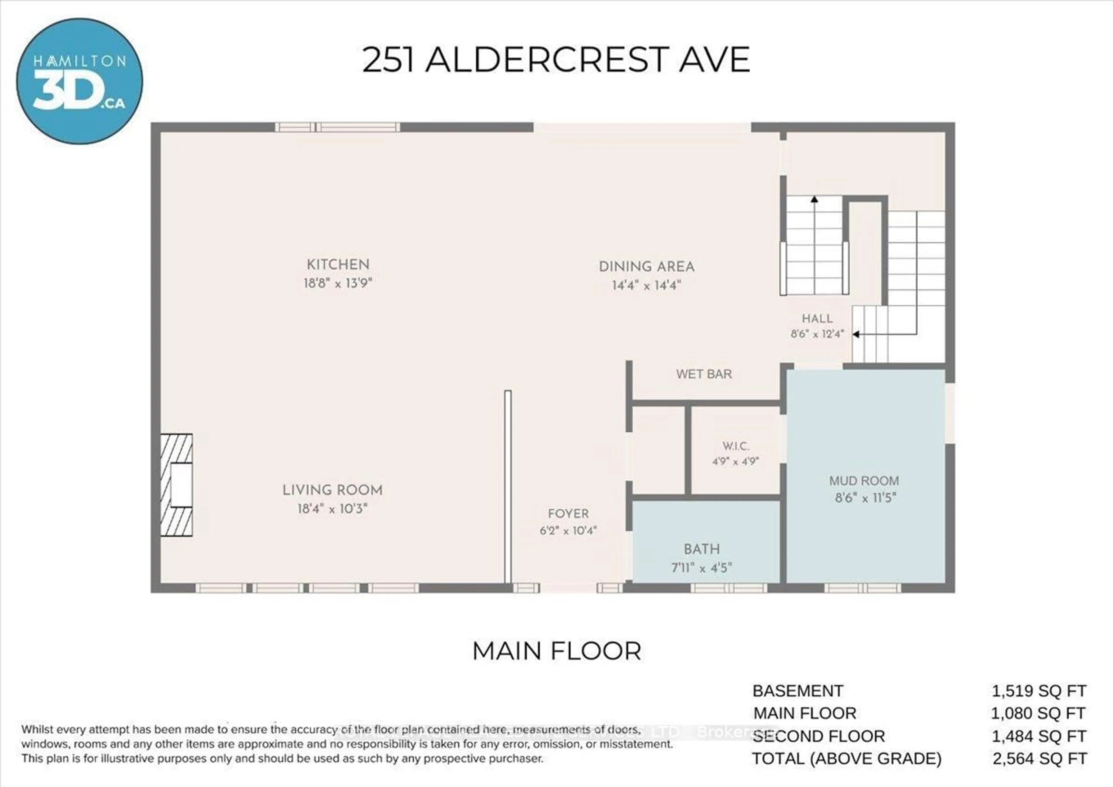 Floor plan for 251 Aldercrest Ave, Hamilton Ontario L9B 1L7