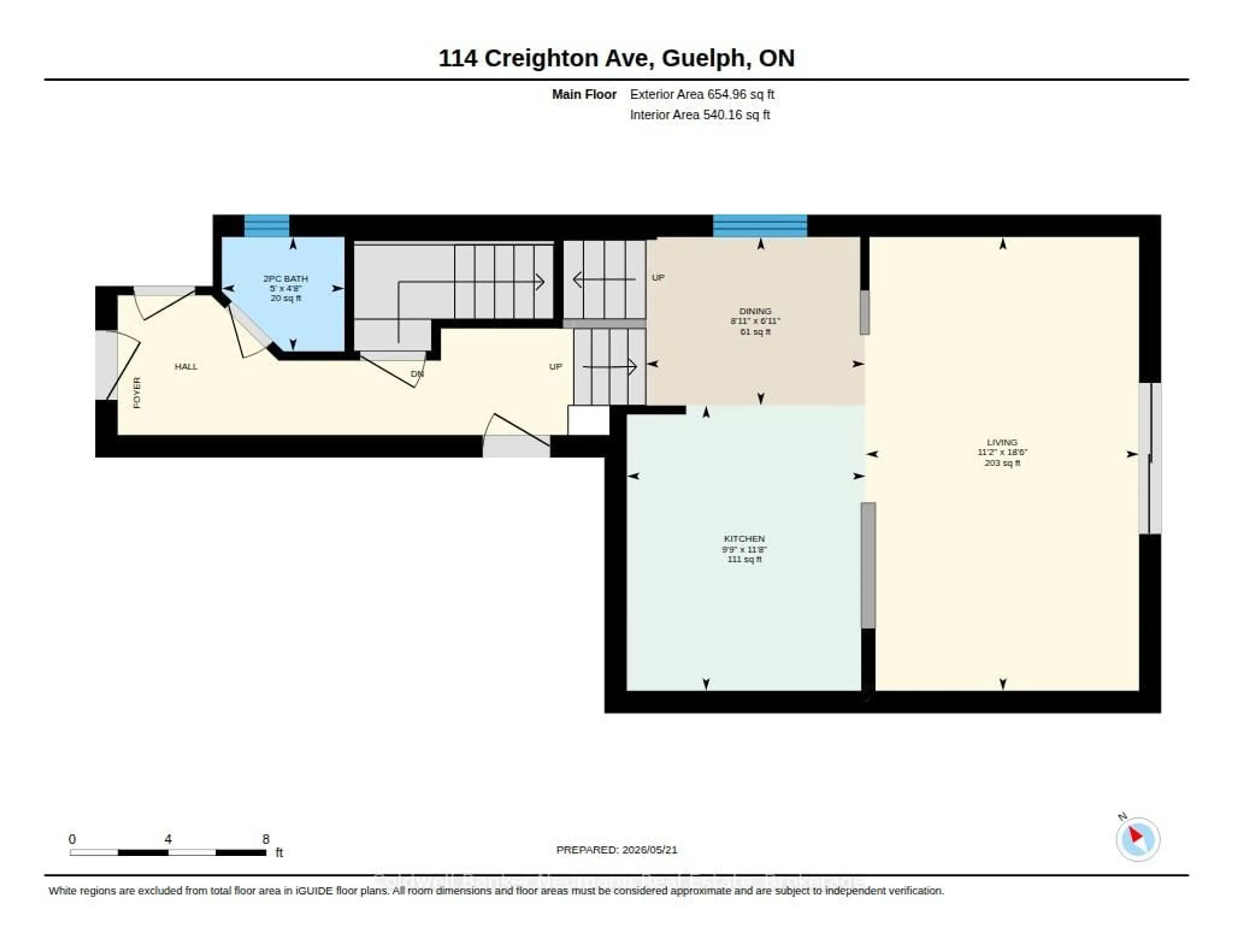 Floor plan for 114 Creighton Ave, Guelph Ontario N1E 0H8