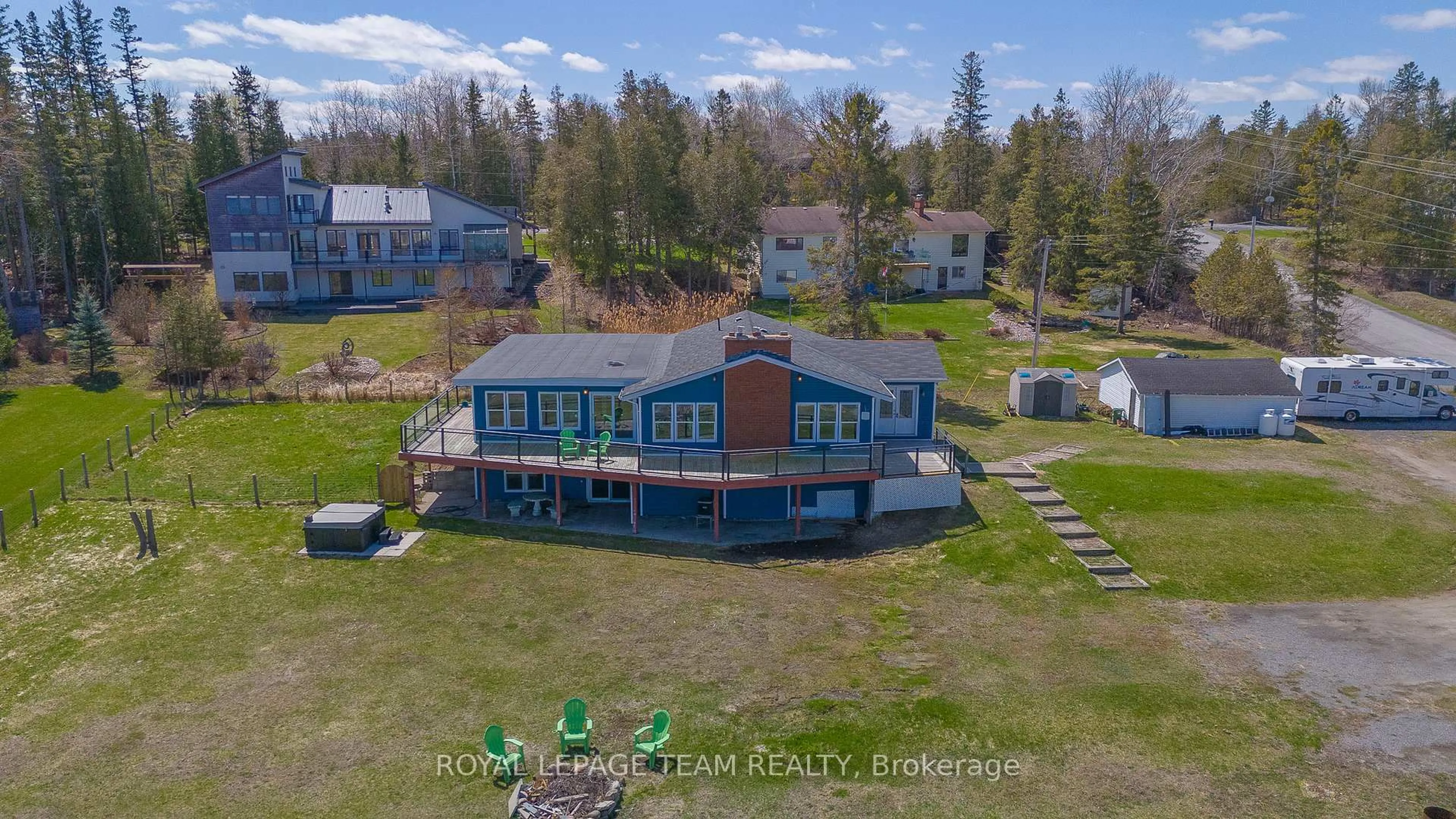 A pic from outside/outdoor area/front of a property/back of a property/a pic from drone, water/lake/river/ocean view for 220 VANCES SIDE Rd, Ottawa Ontario K0A 1T0