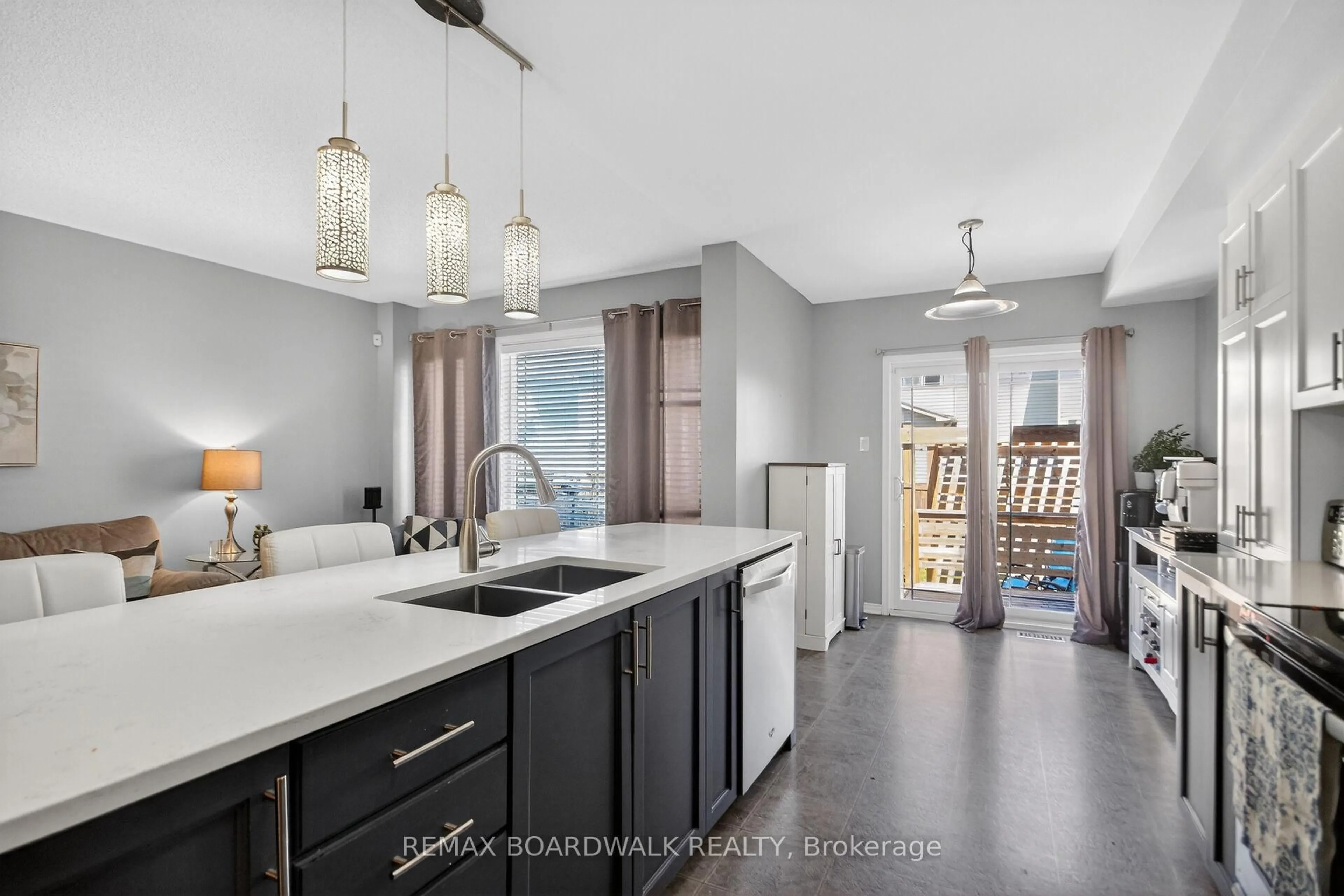 Open concept kitchen, ceramic/tile floor for 1621 Westhall Way, Ottawa Ontario K2M 0G7