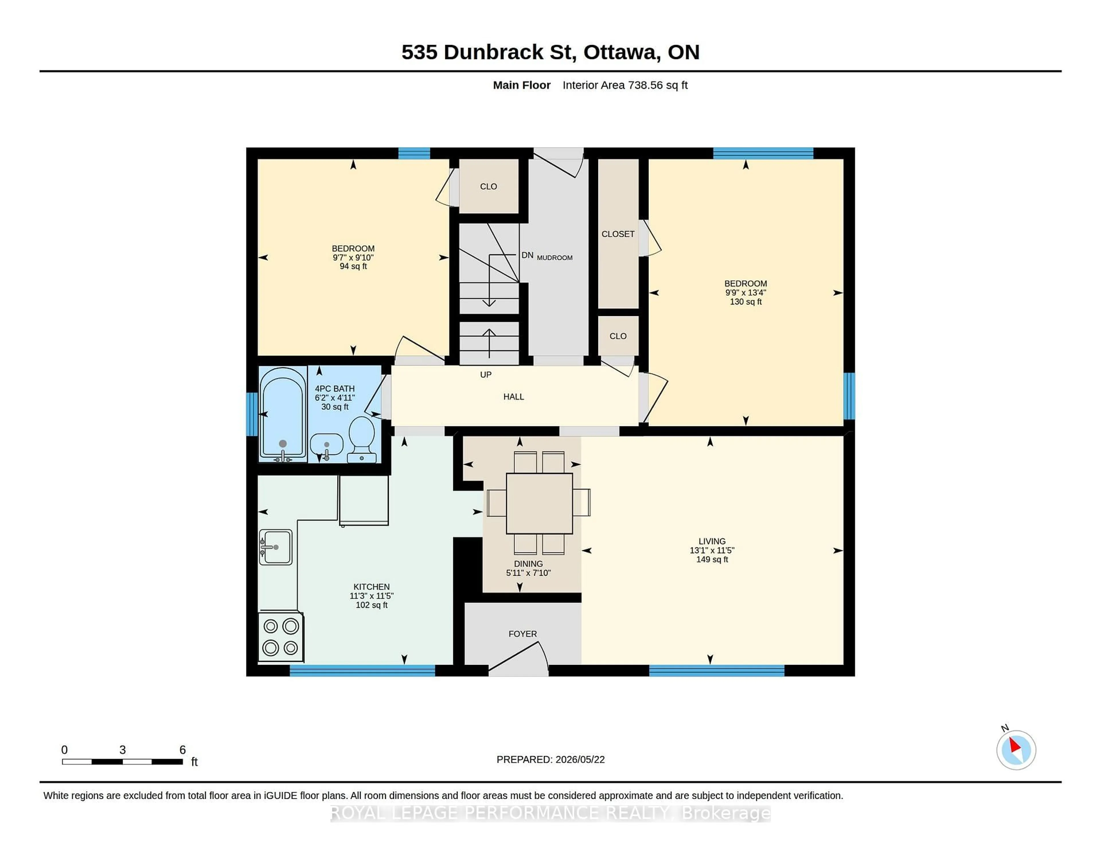 Floor plan for 535 Dunbrack St, Ottawa Ontario K1K 1J4