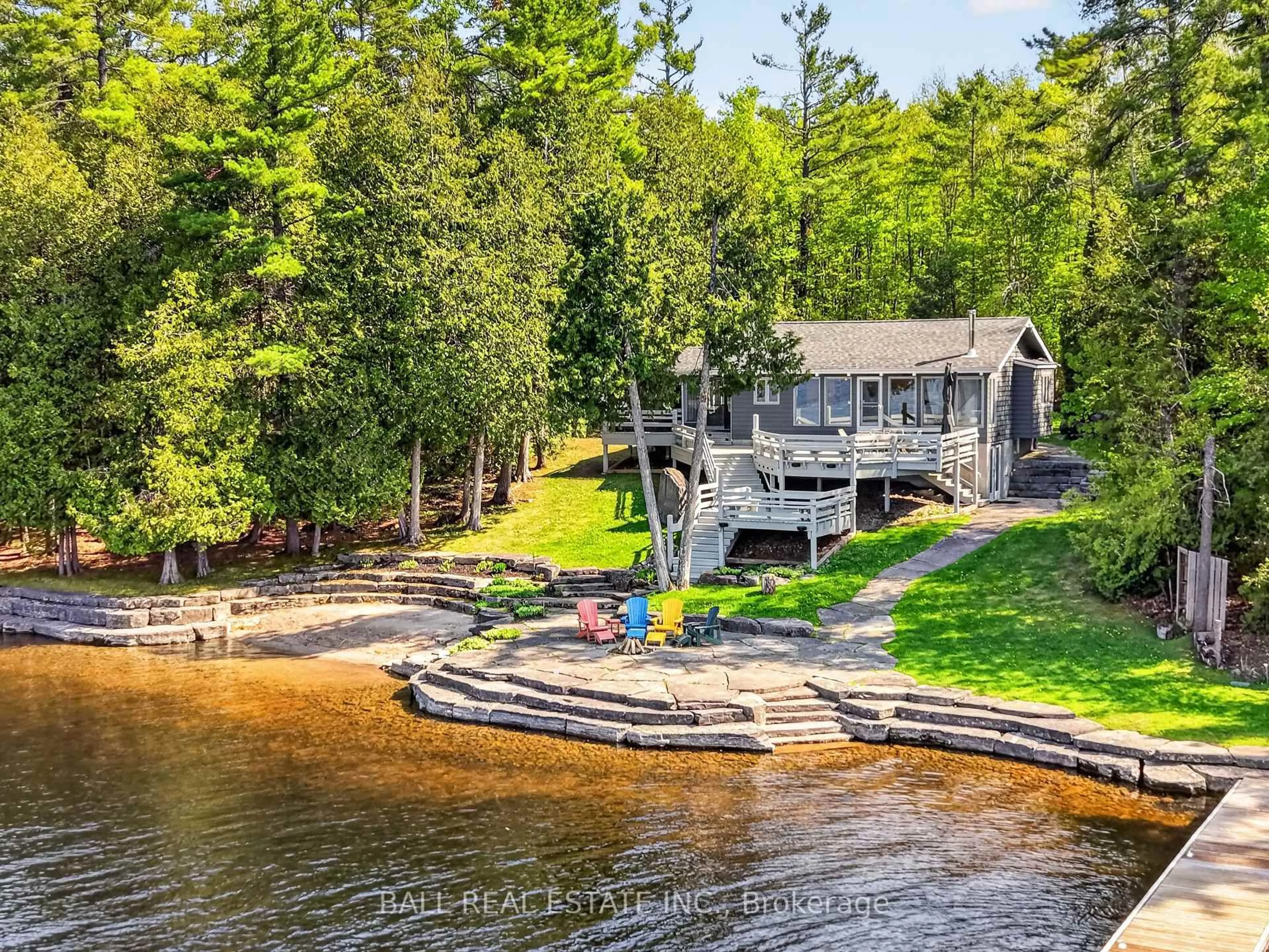 A pic from outside/outdoor area/front of a property/back of a property/a pic from drone, water/lake/river/ocean view for 2480 Fire Route 35, Selwyn Ontario K0L 2H0