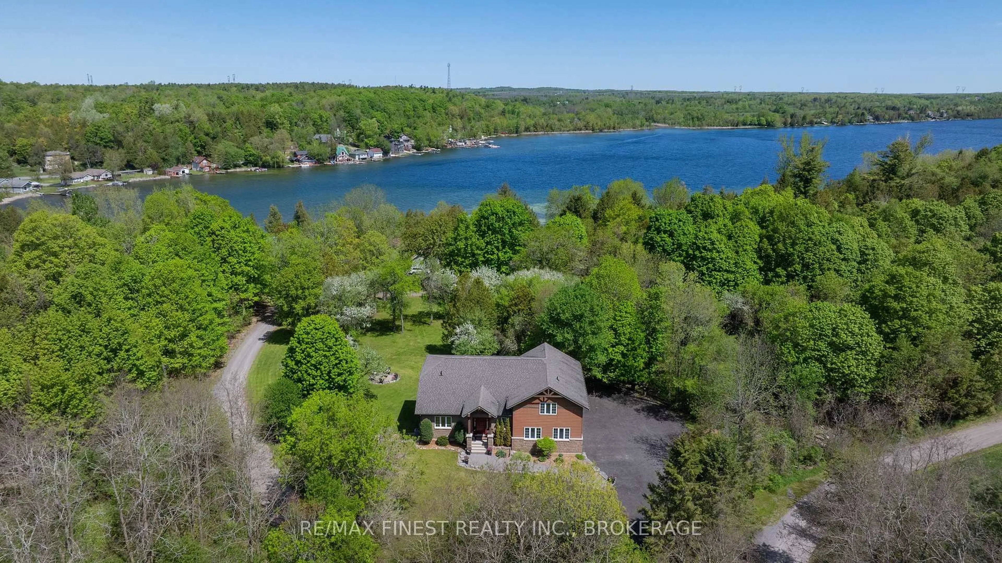 A pic from outside/outdoor area/front of a property/back of a property/a pic from drone, water/lake/river/ocean view for 3031 Lakehead Rd, Mcdonalds Corners Ontario K0H 1M0