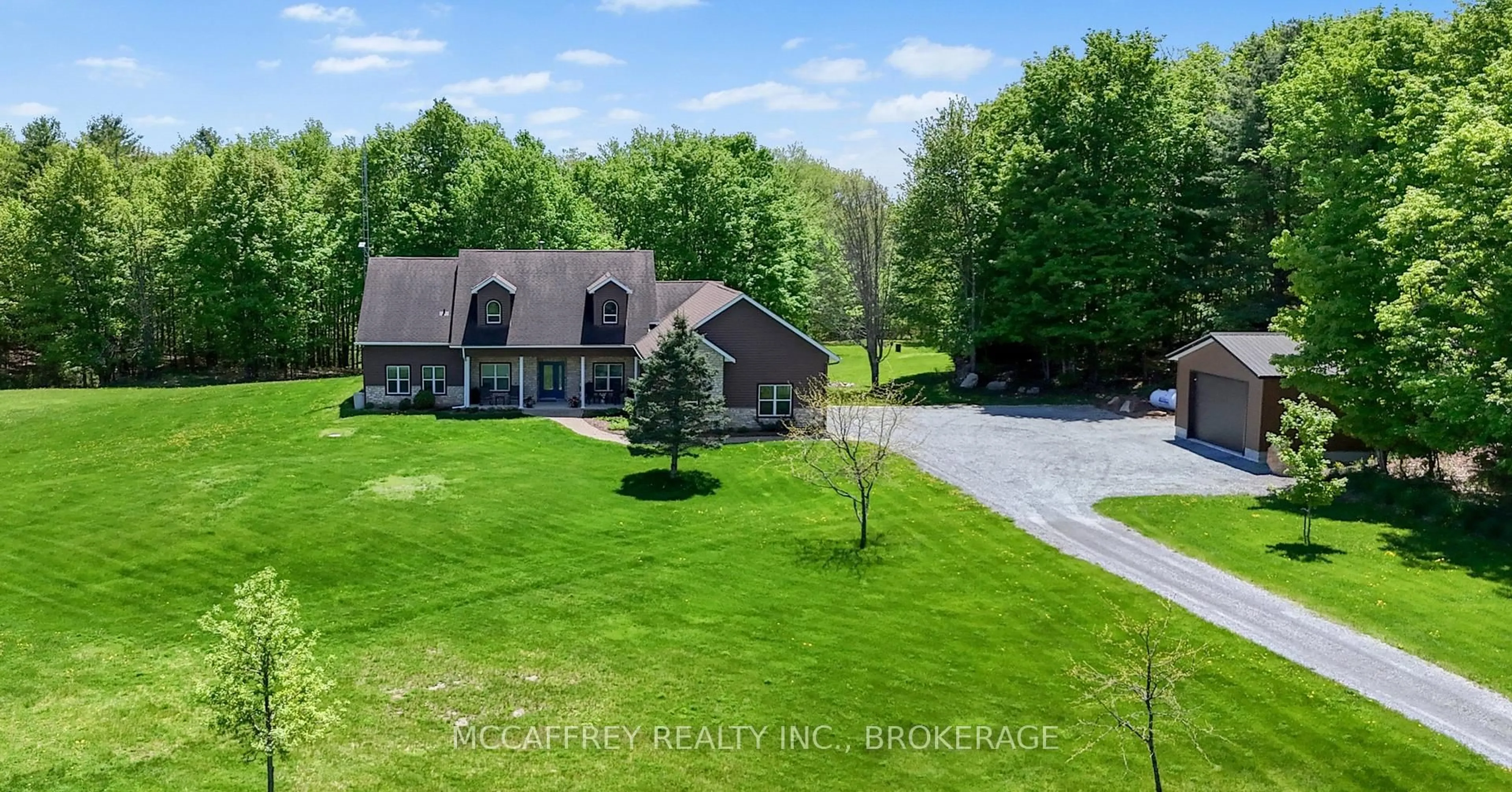 A pic from outside/outdoor area/front of a property/back of a property/a pic from drone, water/lake/river/ocean view for 5638 Battersea Rd, Battersea Ontario K0H 1H0