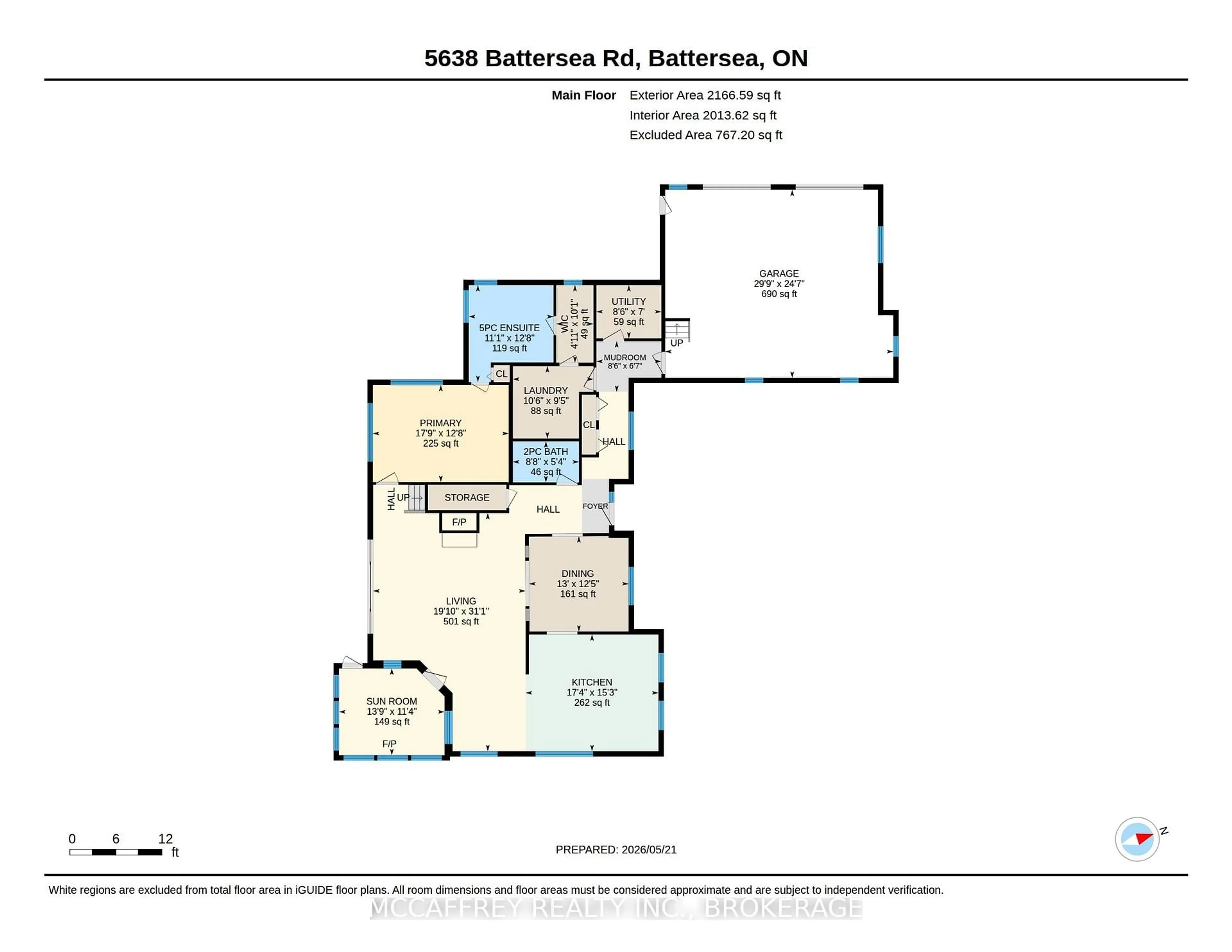 Floor plan for 5638 Battersea Rd, Battersea Ontario K0H 1H0