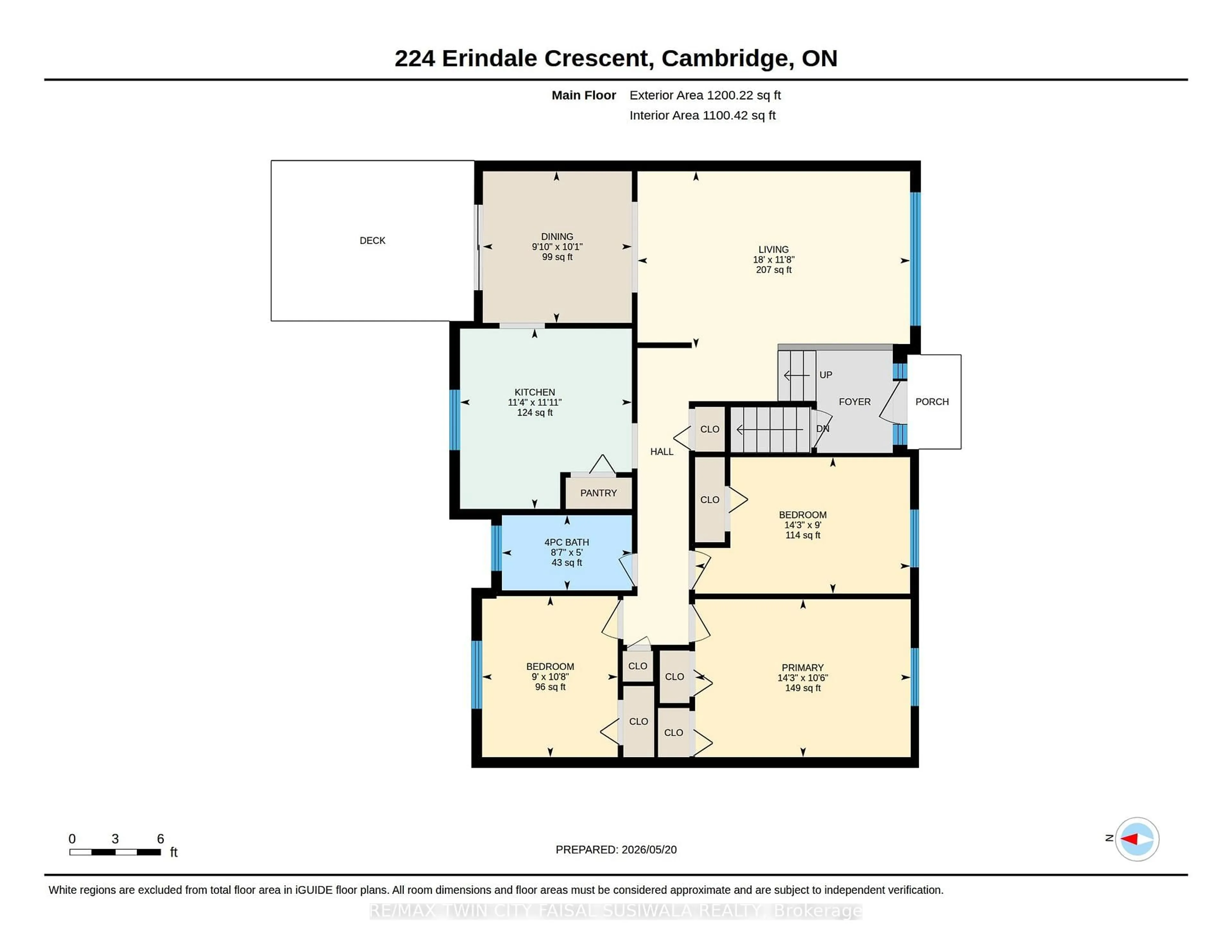 Floor plan for 224 Erindale Cres, Cambridge Ontario N3C 3E8