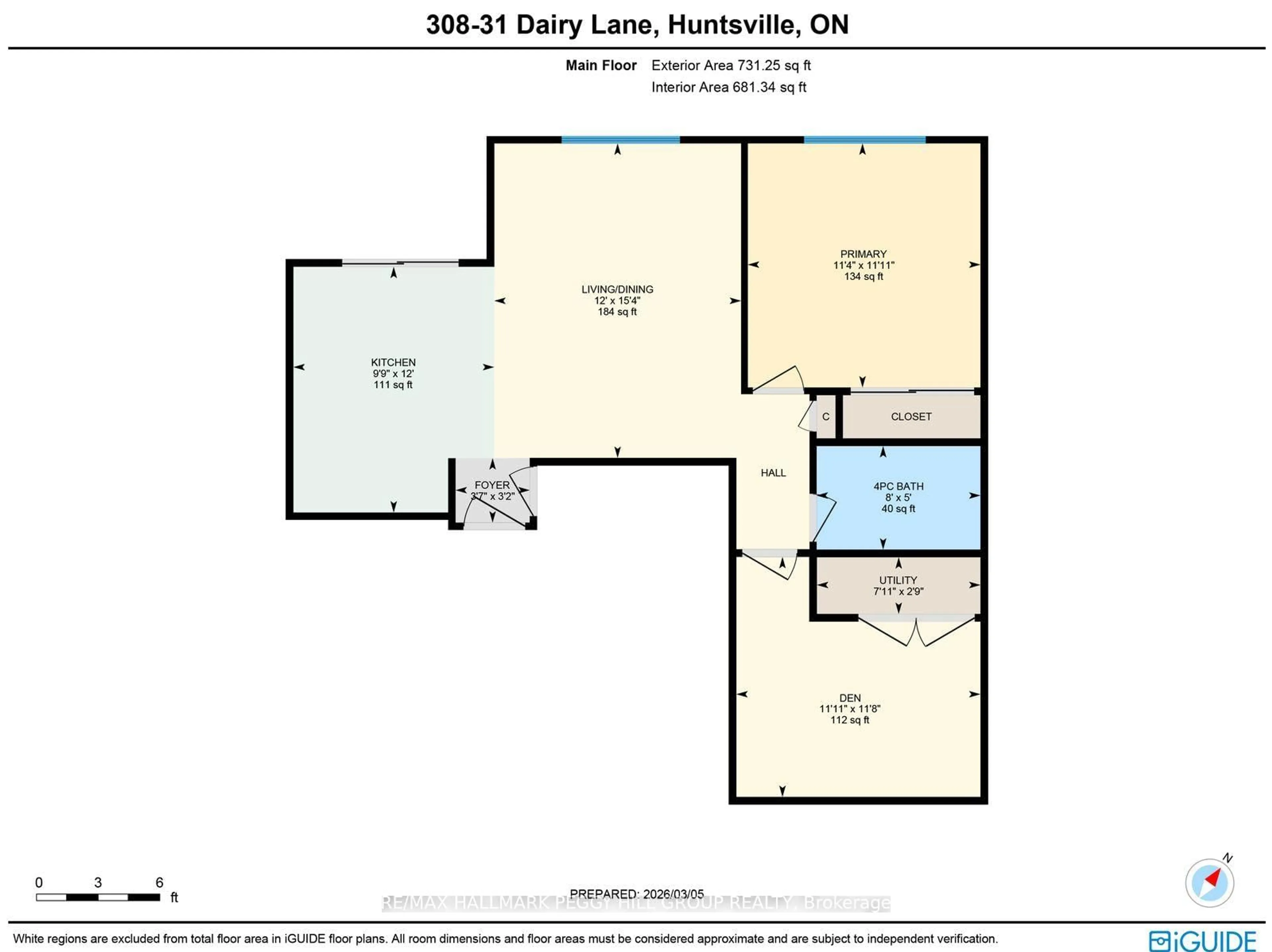 Floor plan for 31 Dairy Lane #308, Huntsville Ontario P1H 2L7