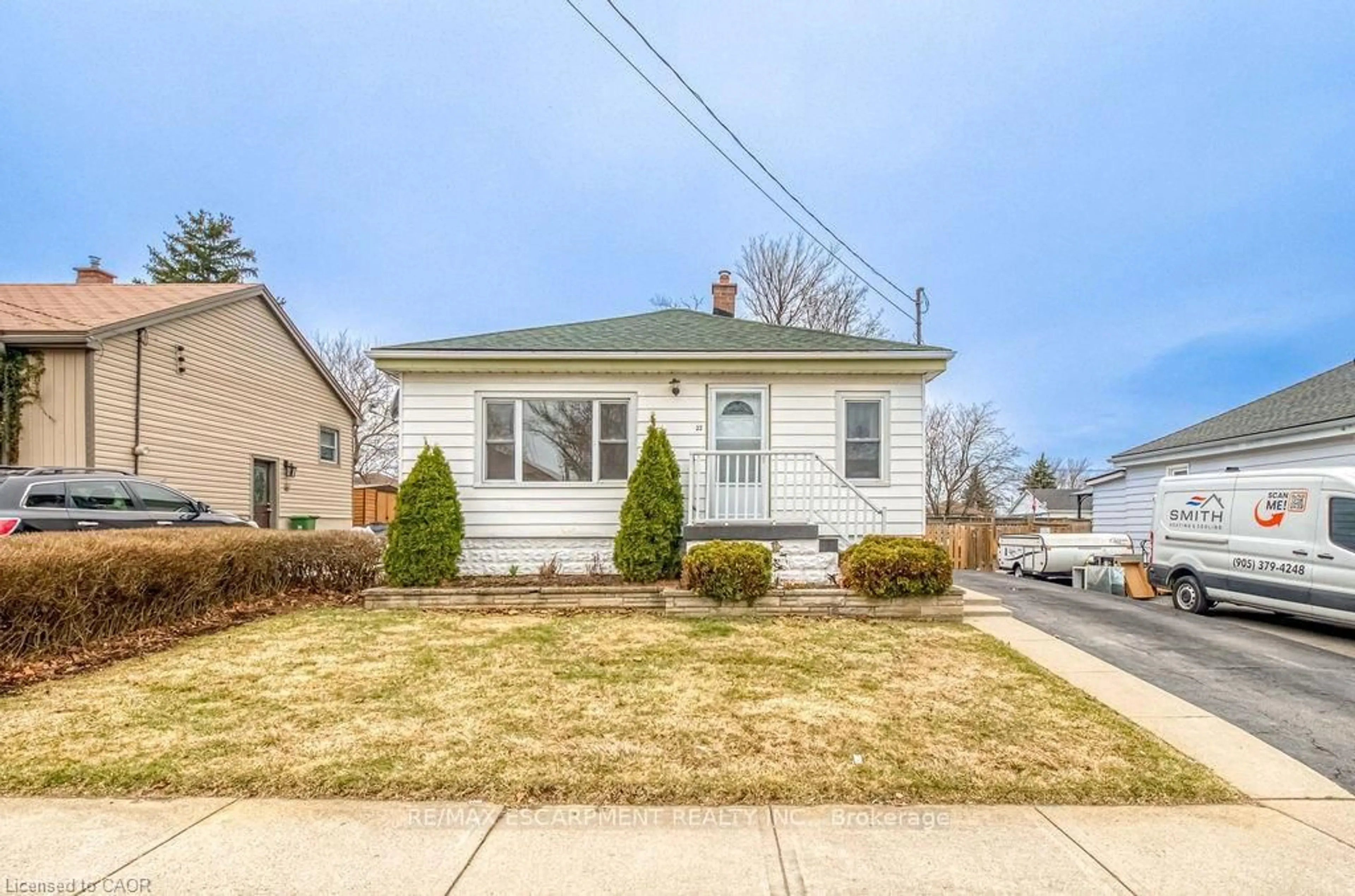 Home with vinyl exterior material, street for 22 David Ave, Hamilton Ontario L9A 3V1