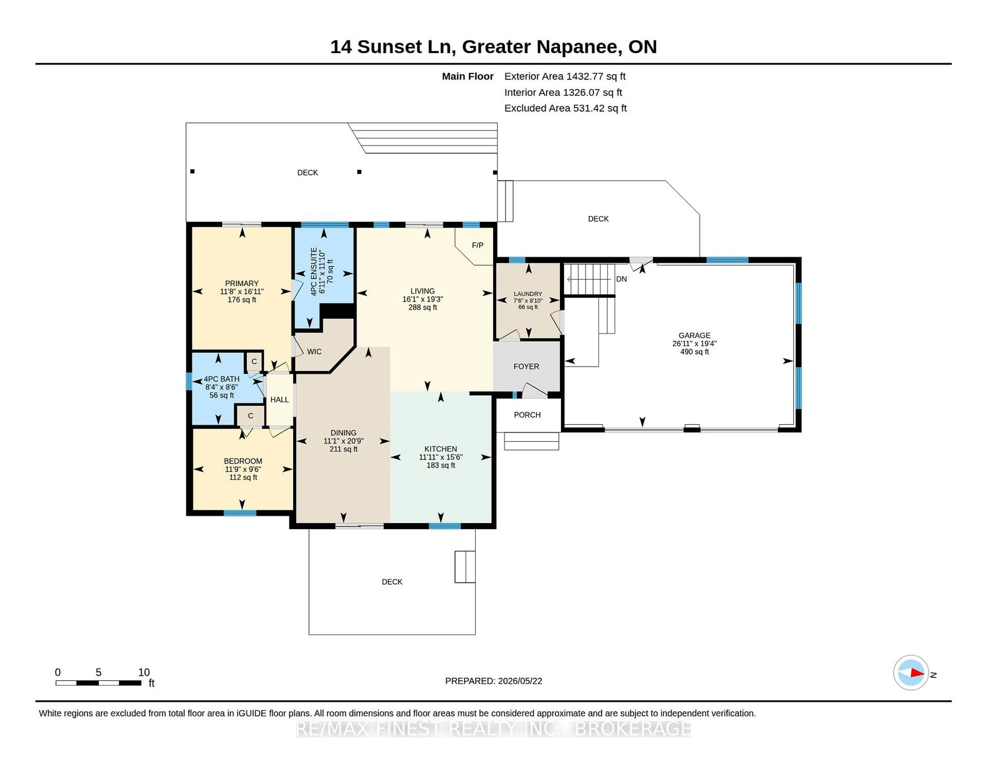 Floor plan for 14 Sunset Lane, Napanee Ontario K7R 3K7
