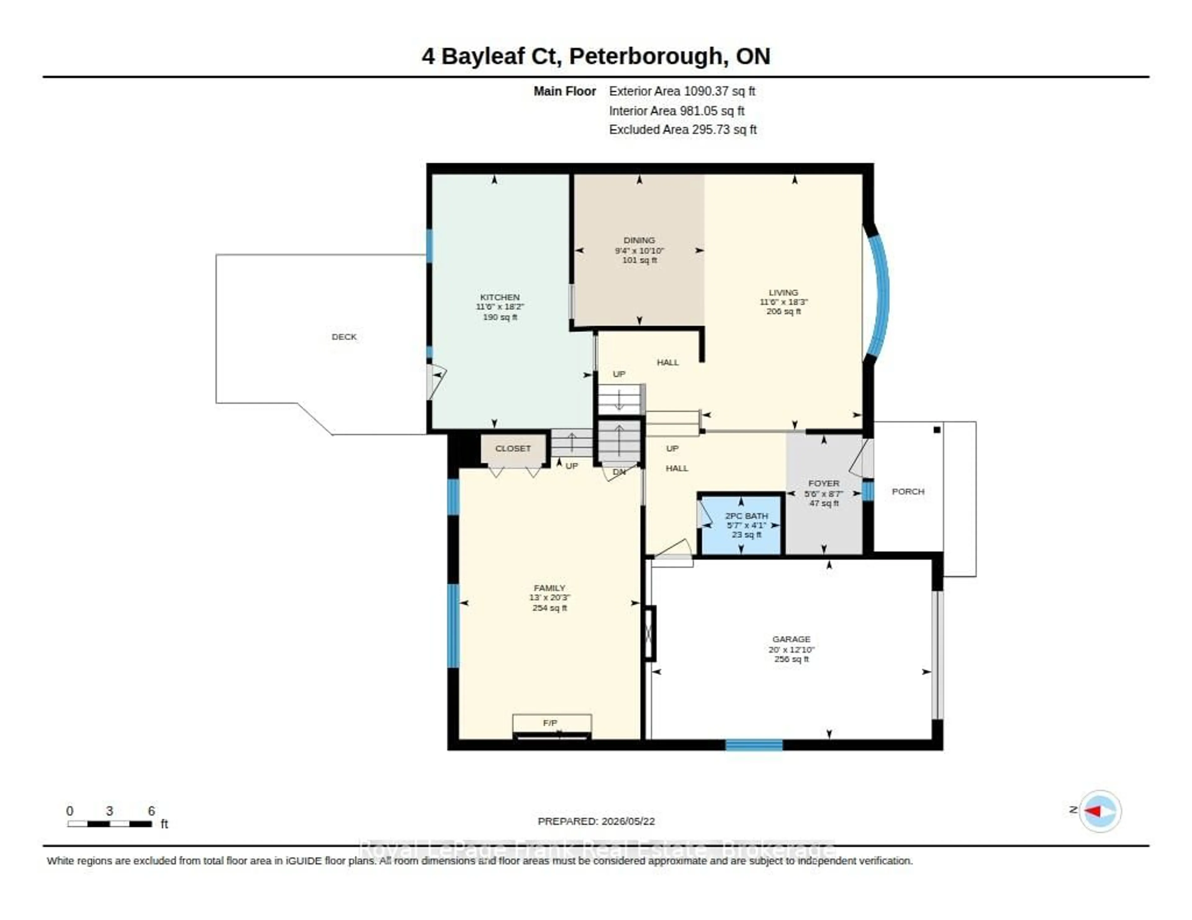 Floor plan for 4 Bayleaf Crt, Peterborough Ontario K9K 1A3
