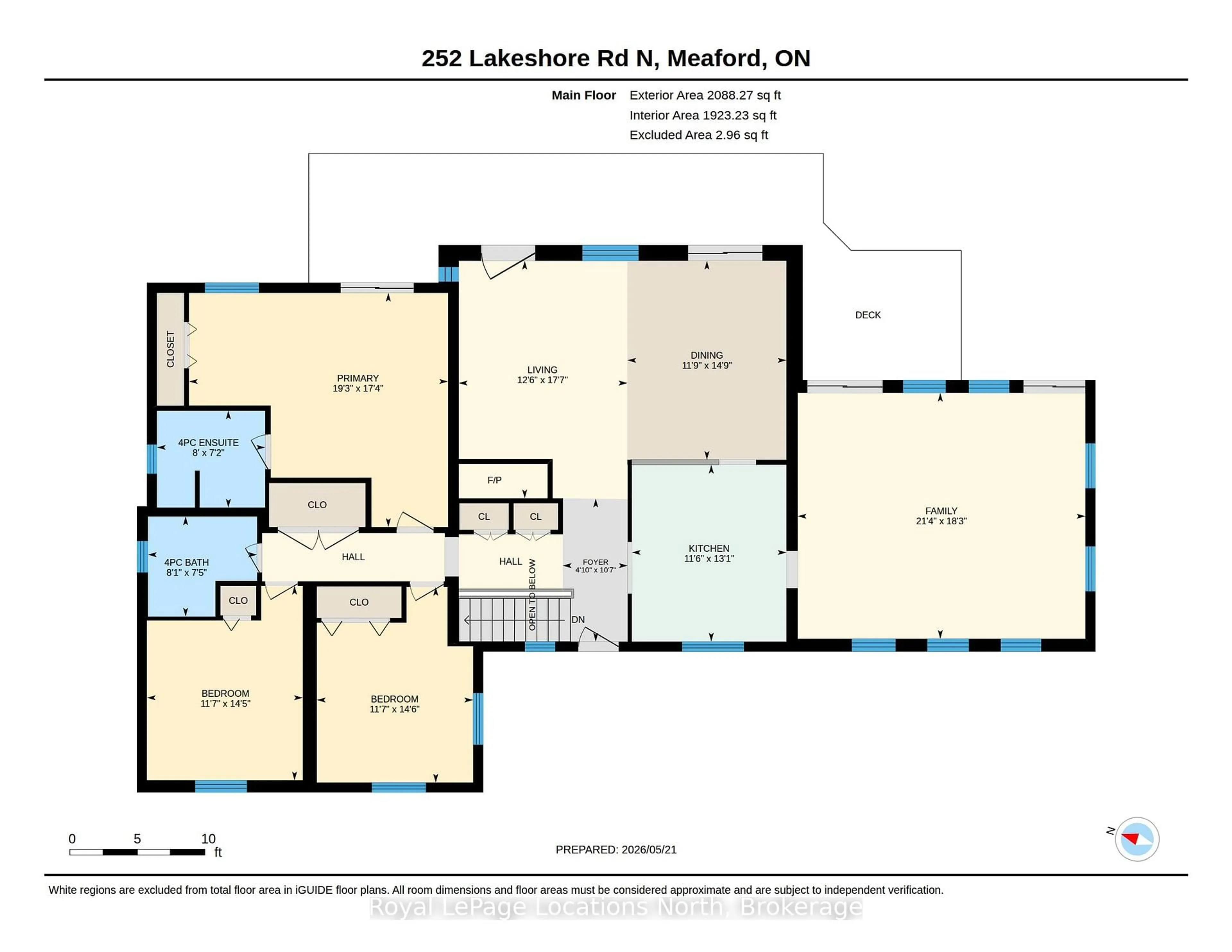 Floor plan for 252 Lakeshore Rd, Meaford Ontario N4L 1W5
