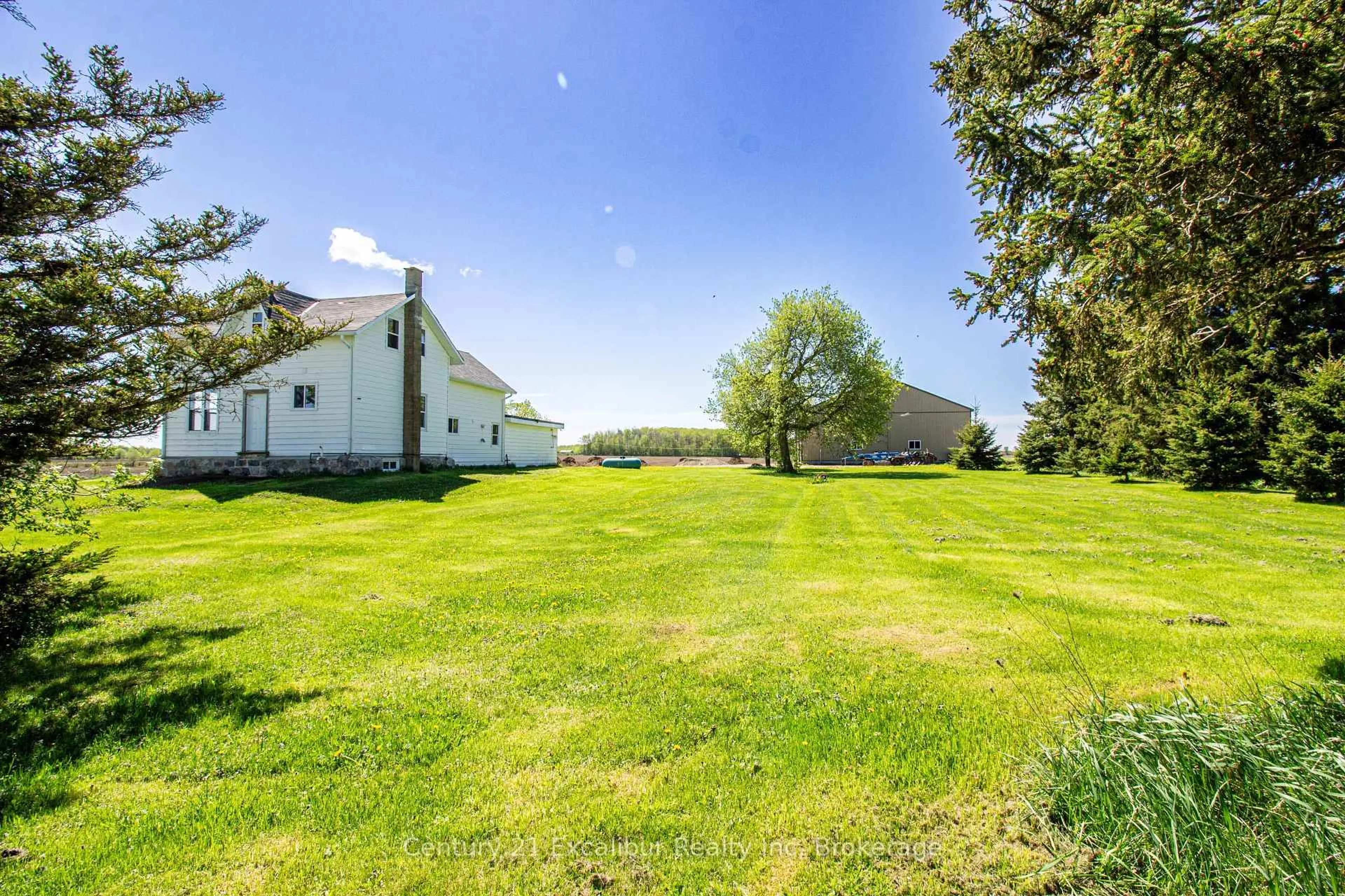 A pic from outside/outdoor area/front of a property/back of a property/a pic from drone, water/lake/river/ocean view for 8323 Line 12 Rd, Wellington North Ontario N1H 6J2