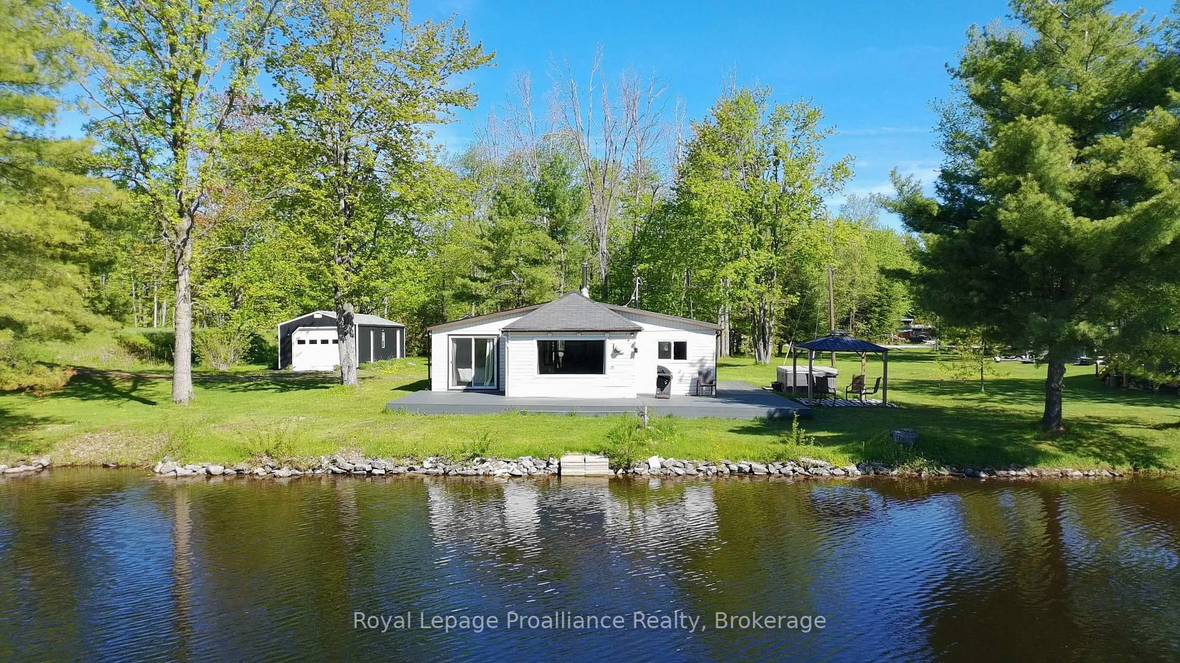 A pic from outside/outdoor area/front of a property/back of a property/a pic from drone, water/lake/river/ocean view for 562 Cordova Rd, Limoges Ontario K0K 2M0