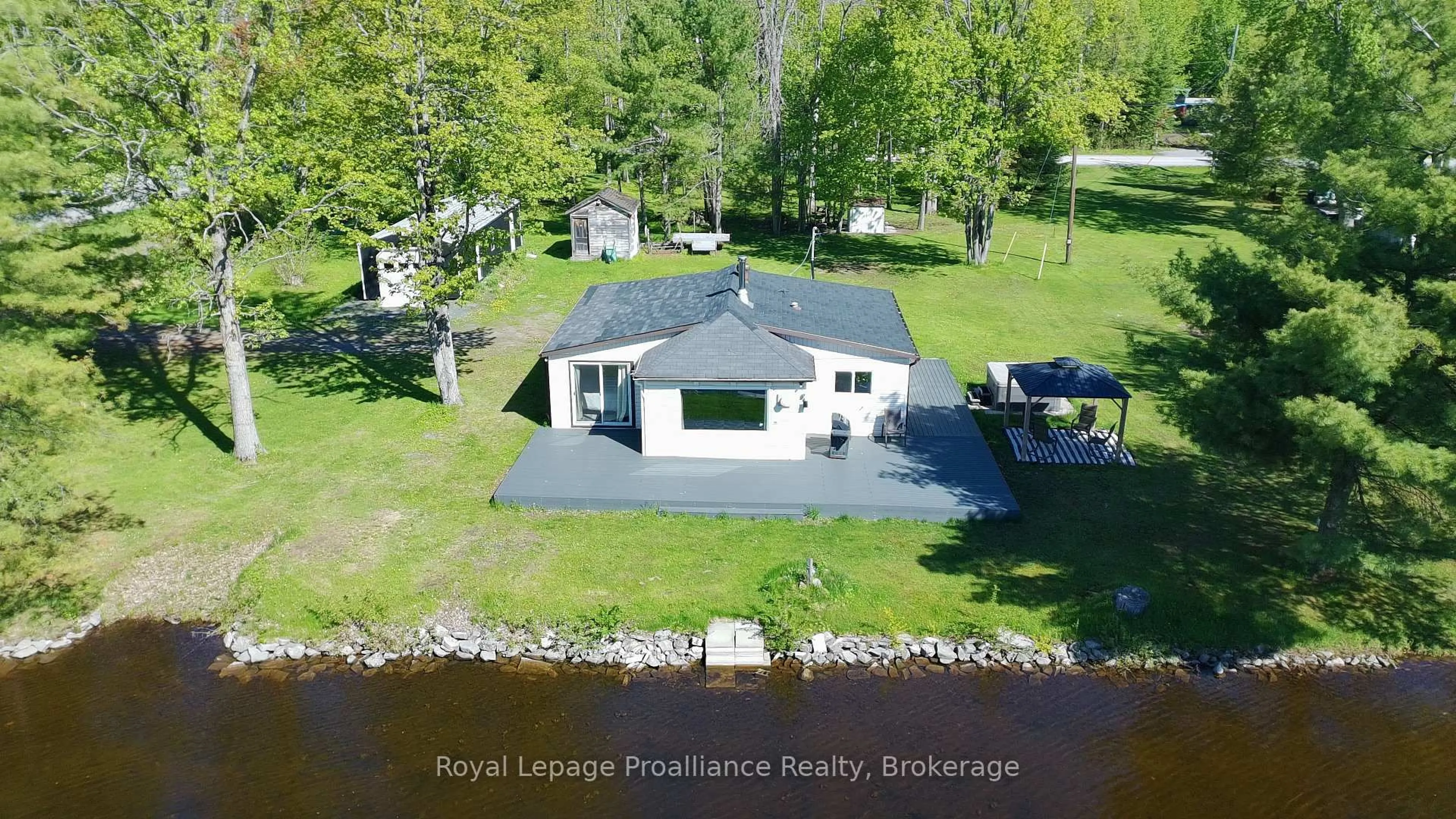 A pic from outside/outdoor area/front of a property/back of a property/a pic from drone, water/lake/river/ocean view for 562 Cordova Rd, Limoges Ontario K0K 2M0