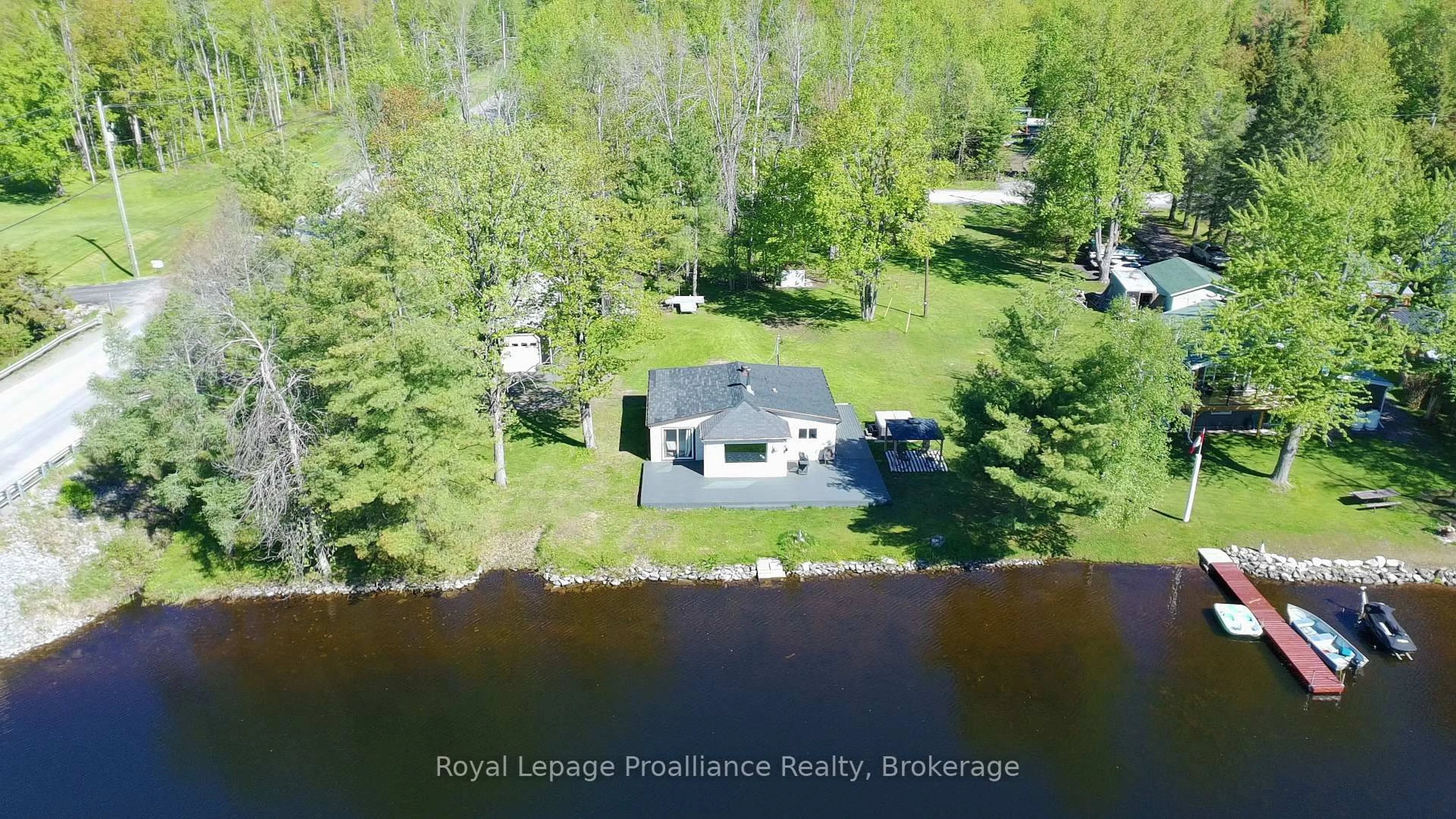 A pic from outside/outdoor area/front of a property/back of a property/a pic from drone, water/lake/river/ocean view for 562 Cordova Rd, Limoges Ontario K0K 2M0