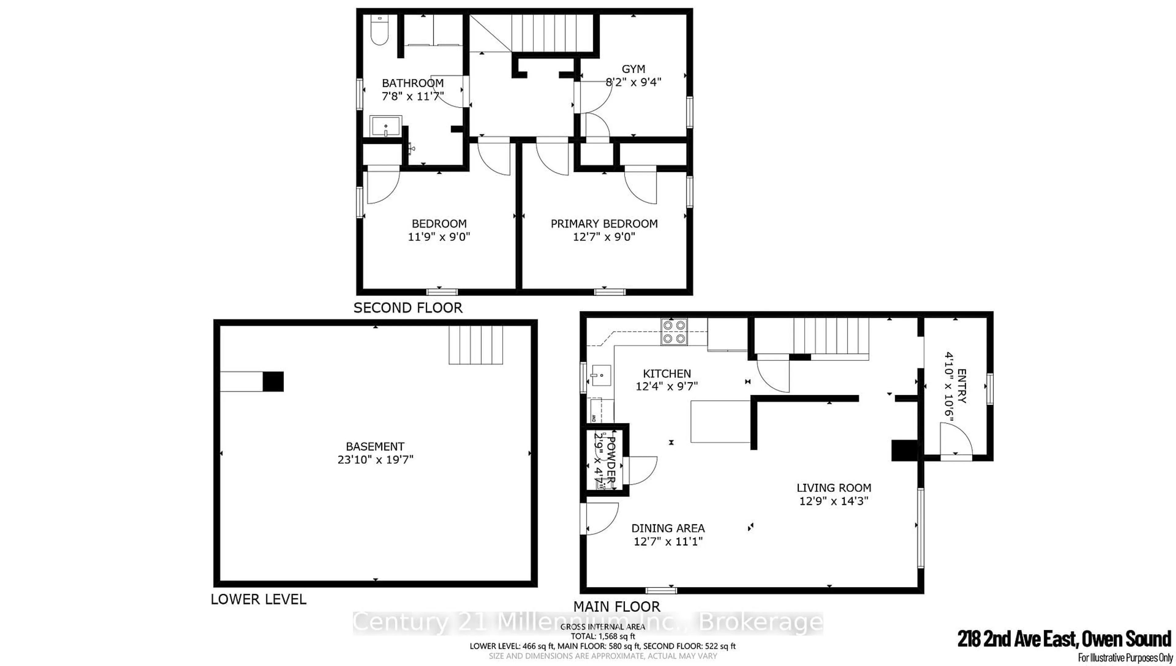 Floor plan for 218 2nd Ave, Owen Sound Ontario N4K 2E6