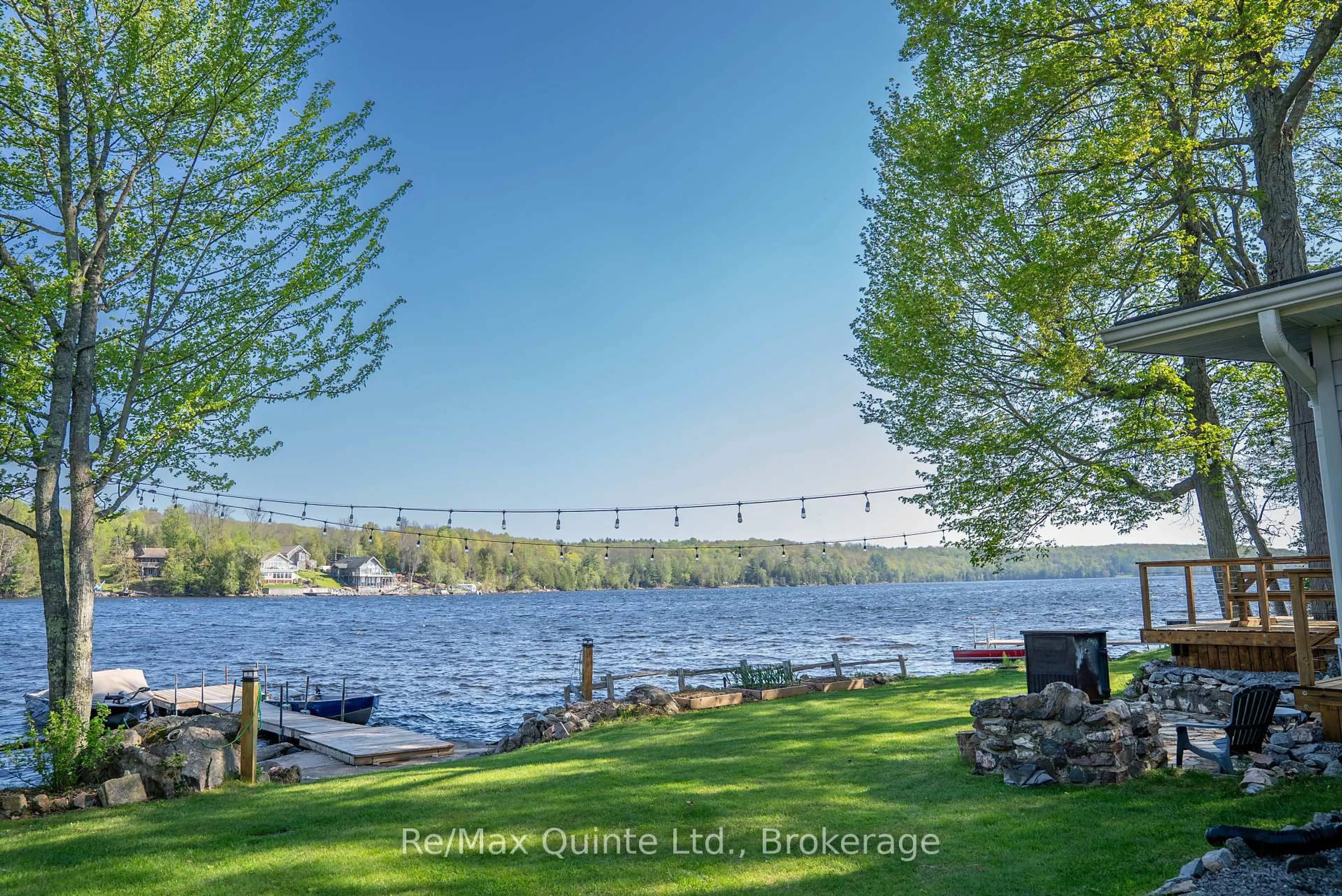 Patio, water/lake/river/ocean view for 585 Pine Point Lane, Madoc Ontario K0K 2K0