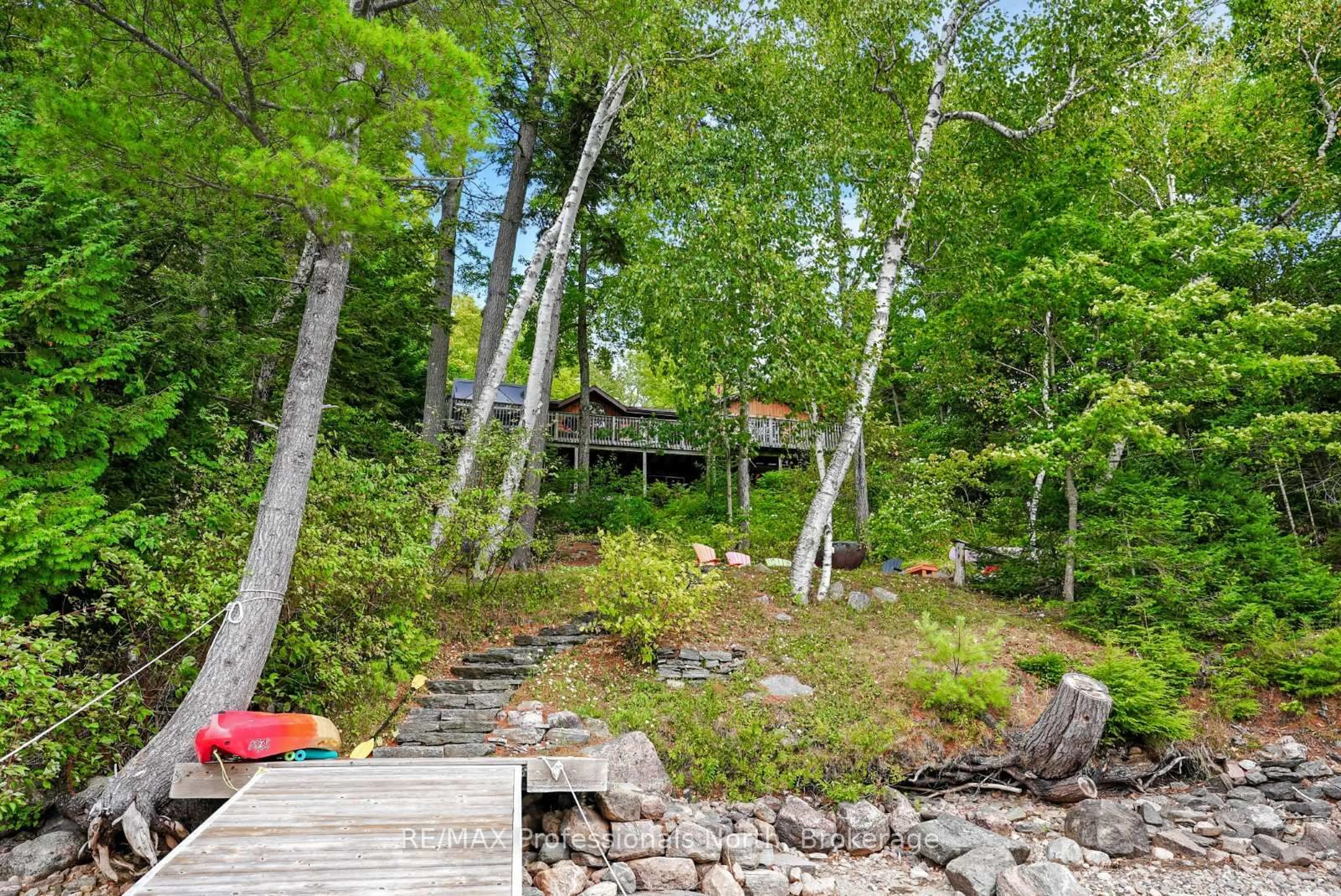 Patio, forest/trees view for 2435 Watts Rd, Dysart et al Ontario K0M 1S0