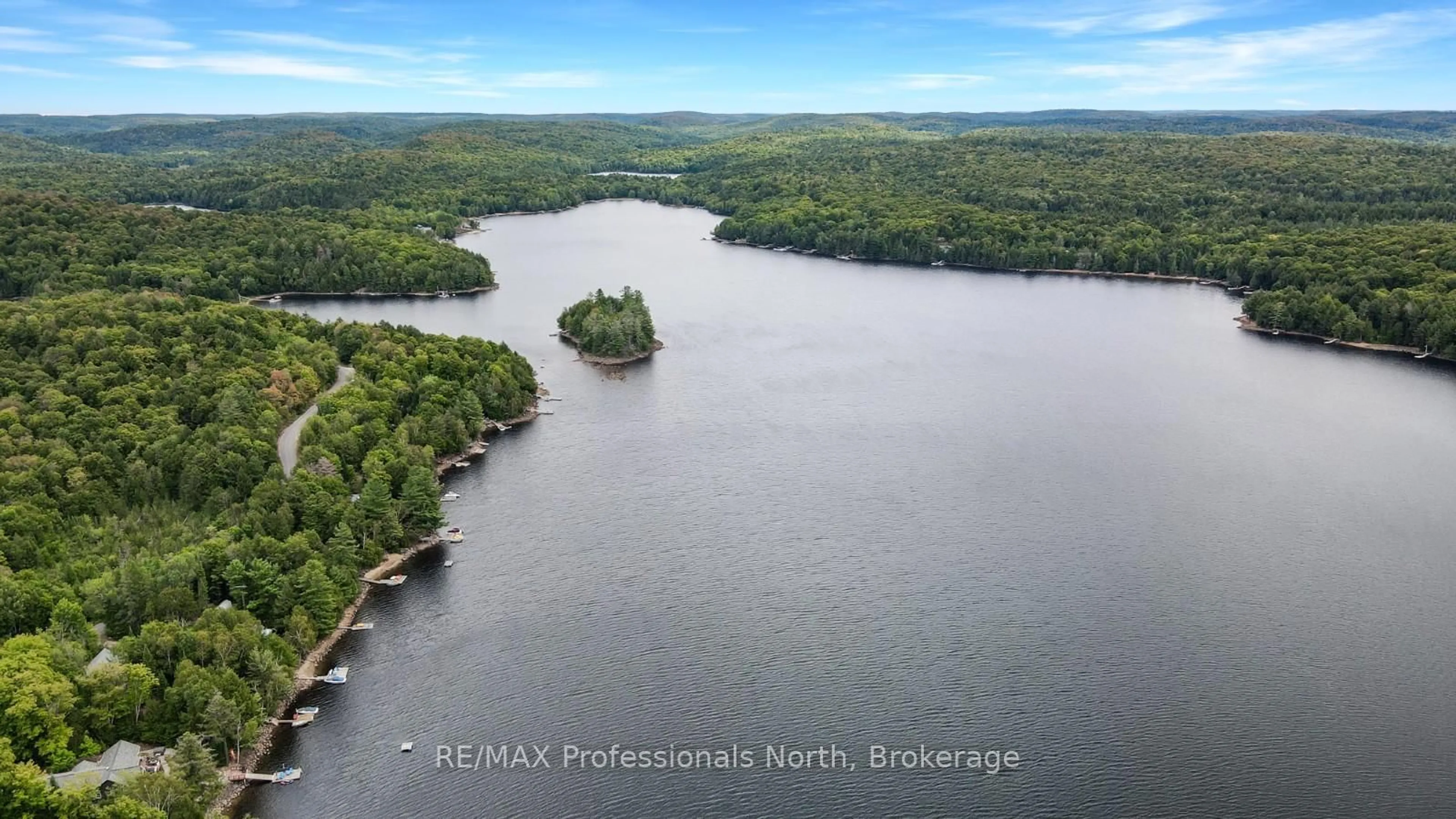 A pic from outside/outdoor area/front of a property/back of a property/a pic from drone, water/lake/river/ocean view for 2435 Watts Rd, Dysart et al Ontario K0M 1S0