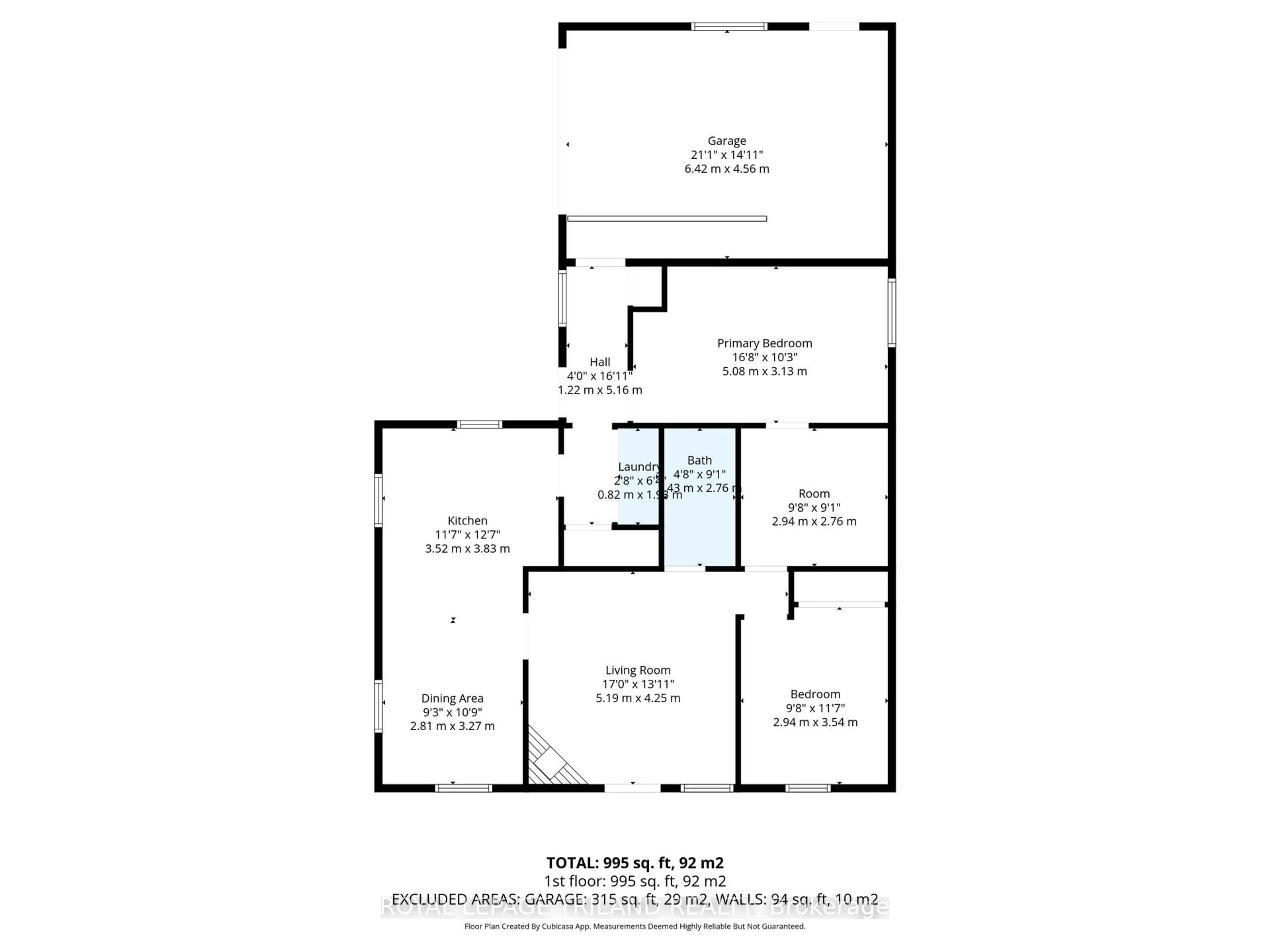 Floor plan for 167 Simpson St, Southwest Middlesex Ontario N0L 1M0