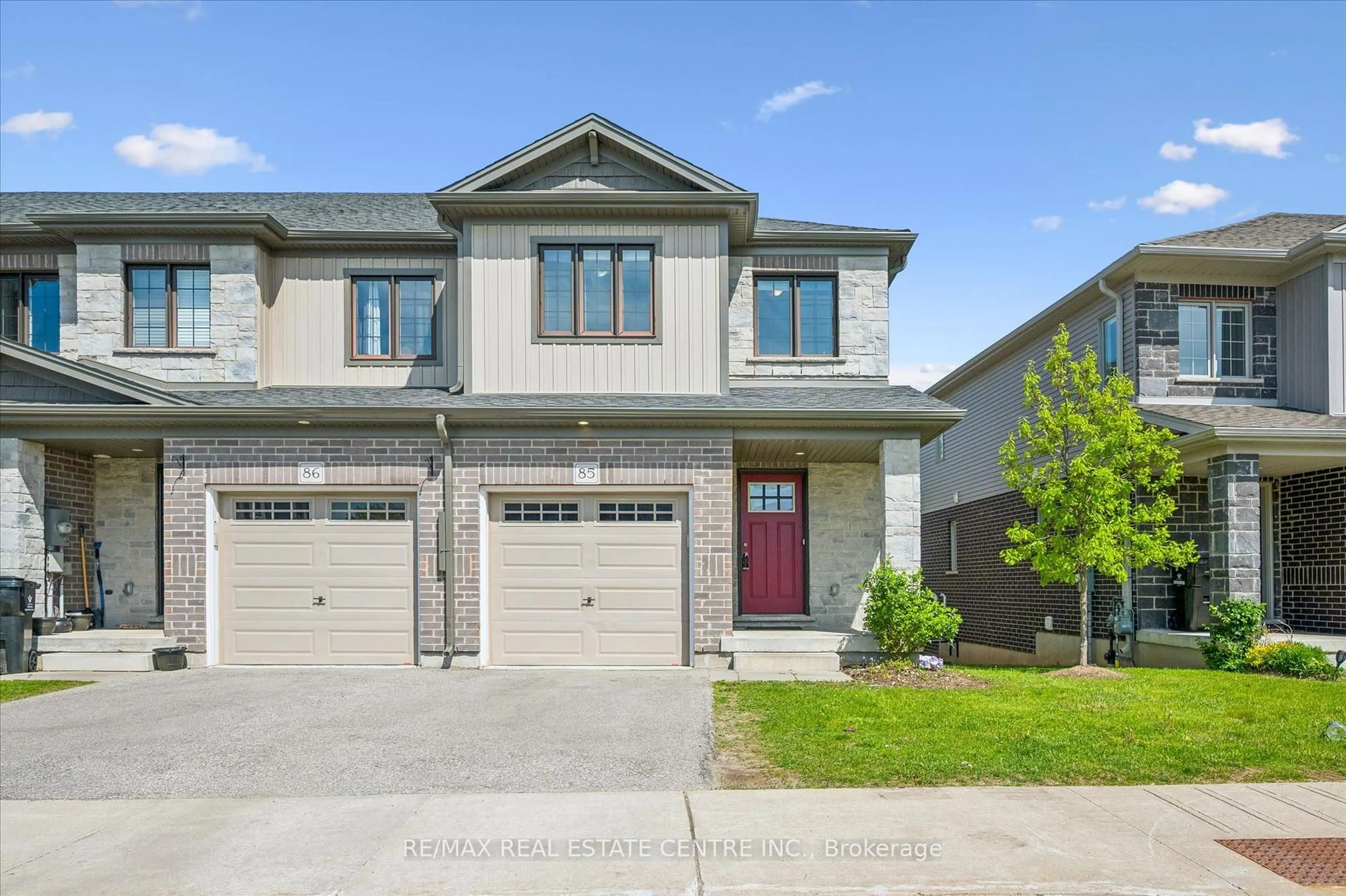 Home with brick exterior material, street for 135 Hardcastle Dr #85, Cambridge Ontario N1S 0B6