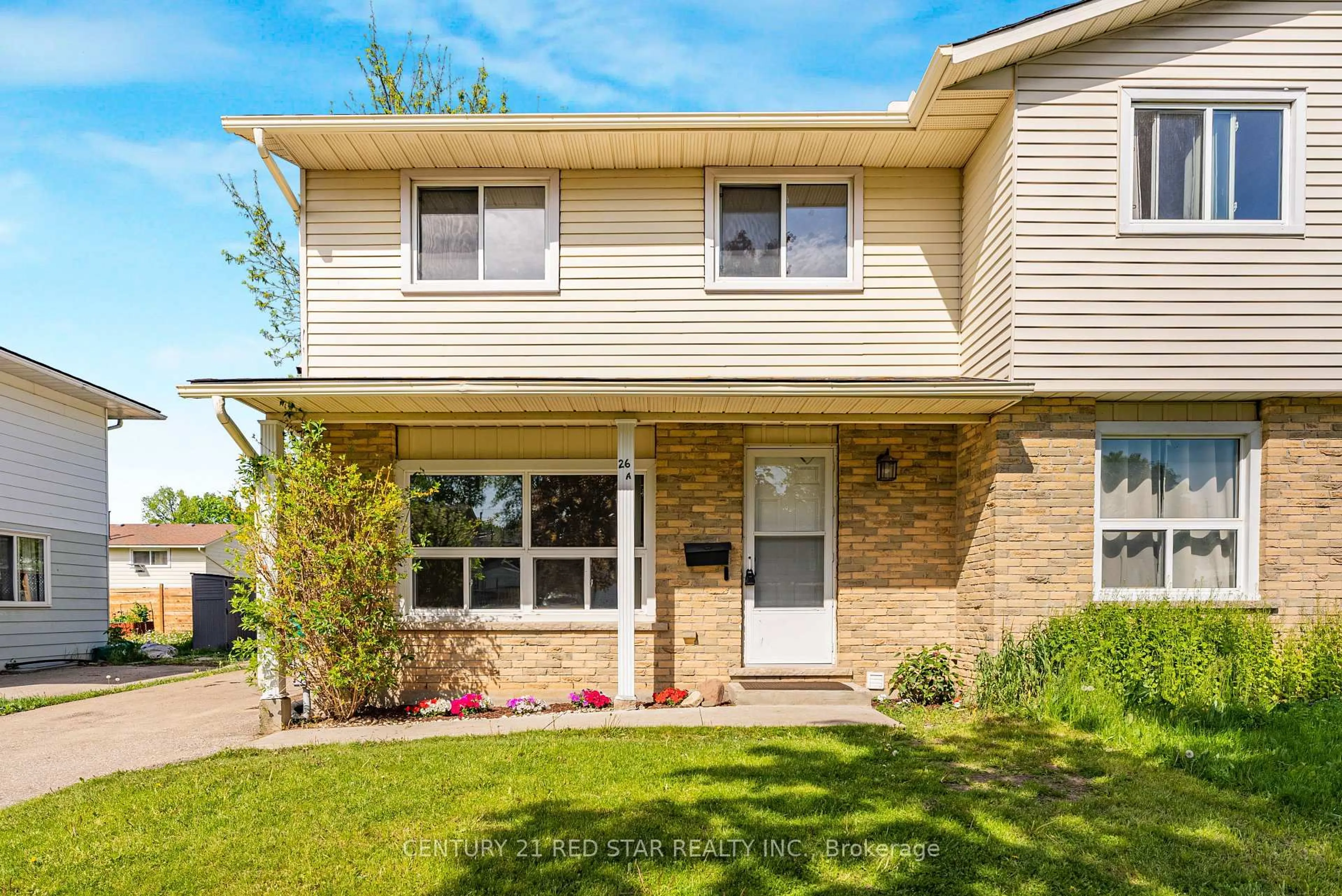 Home with vinyl exterior material, street for 26A Helene Cres, Waterloo Ontario N2L 5E5