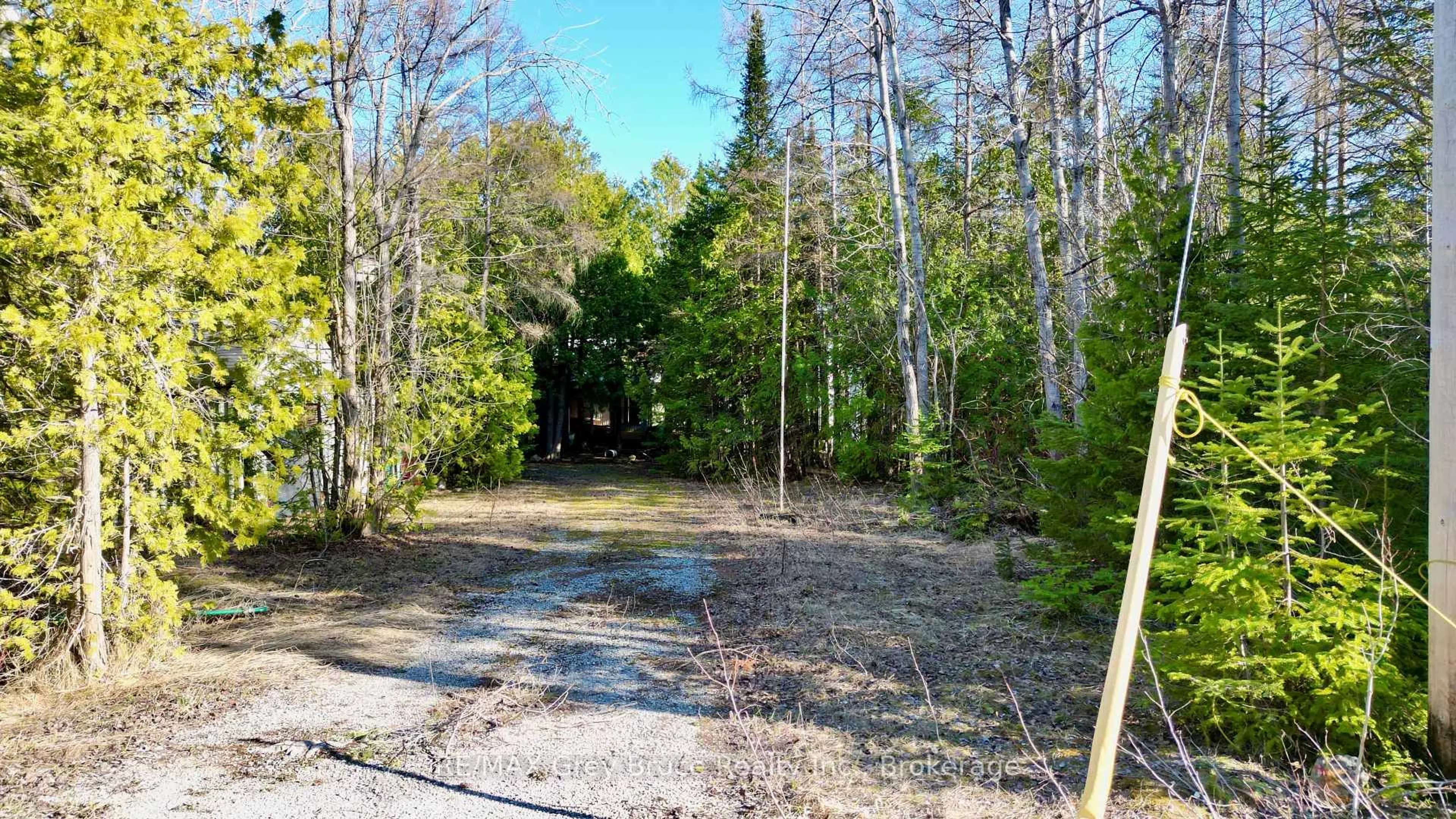 A pic from outside/outdoor area/front of a property/back of a property/a pic from drone, forest/trees view for 717 Spry Rd, Northern Bruce Peninsula Ontario N0H 1W0