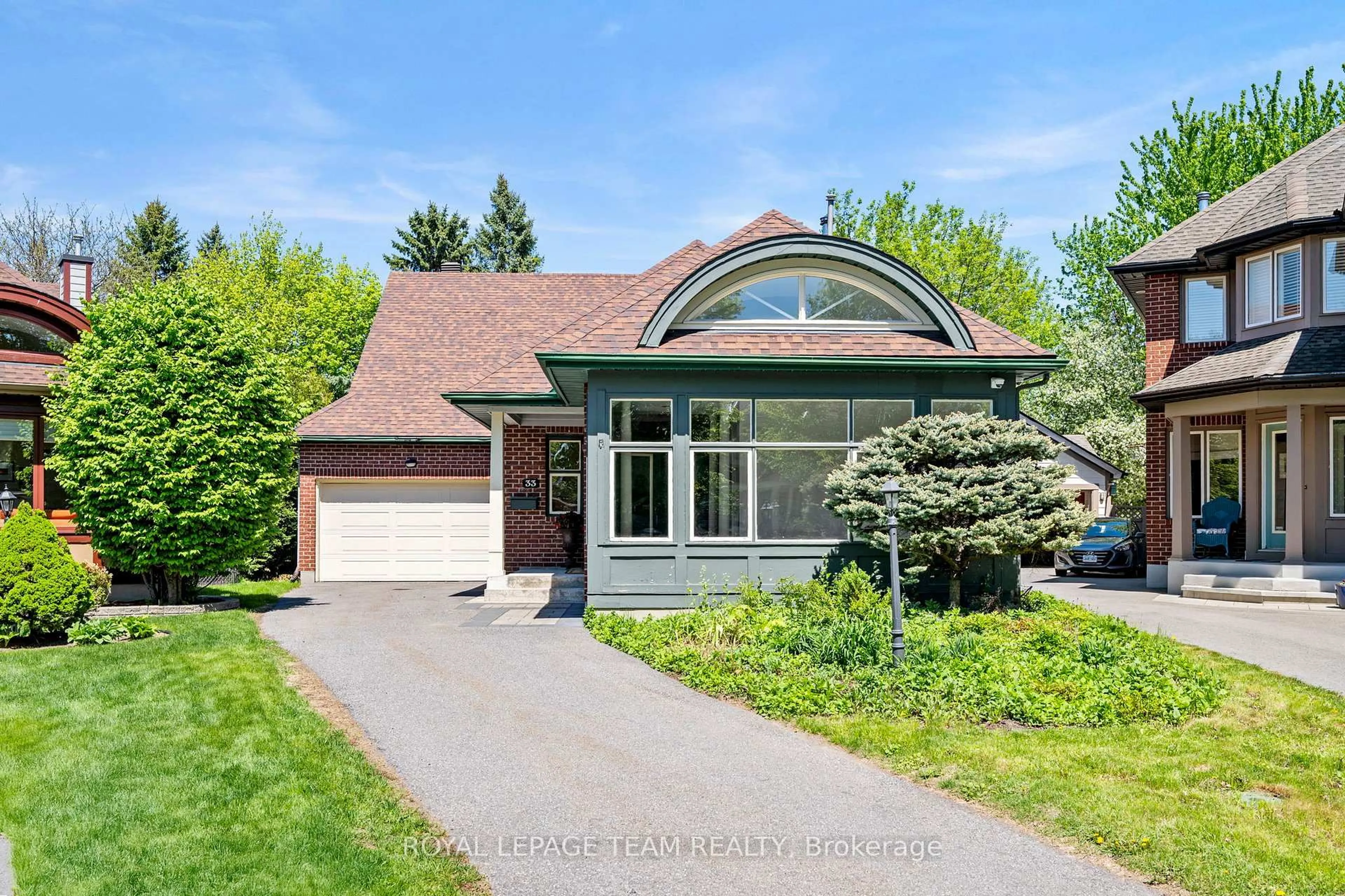 Home with brick exterior material, street for 33 Castlethorpe Cres, Ottawa Ontario K2G 5P9