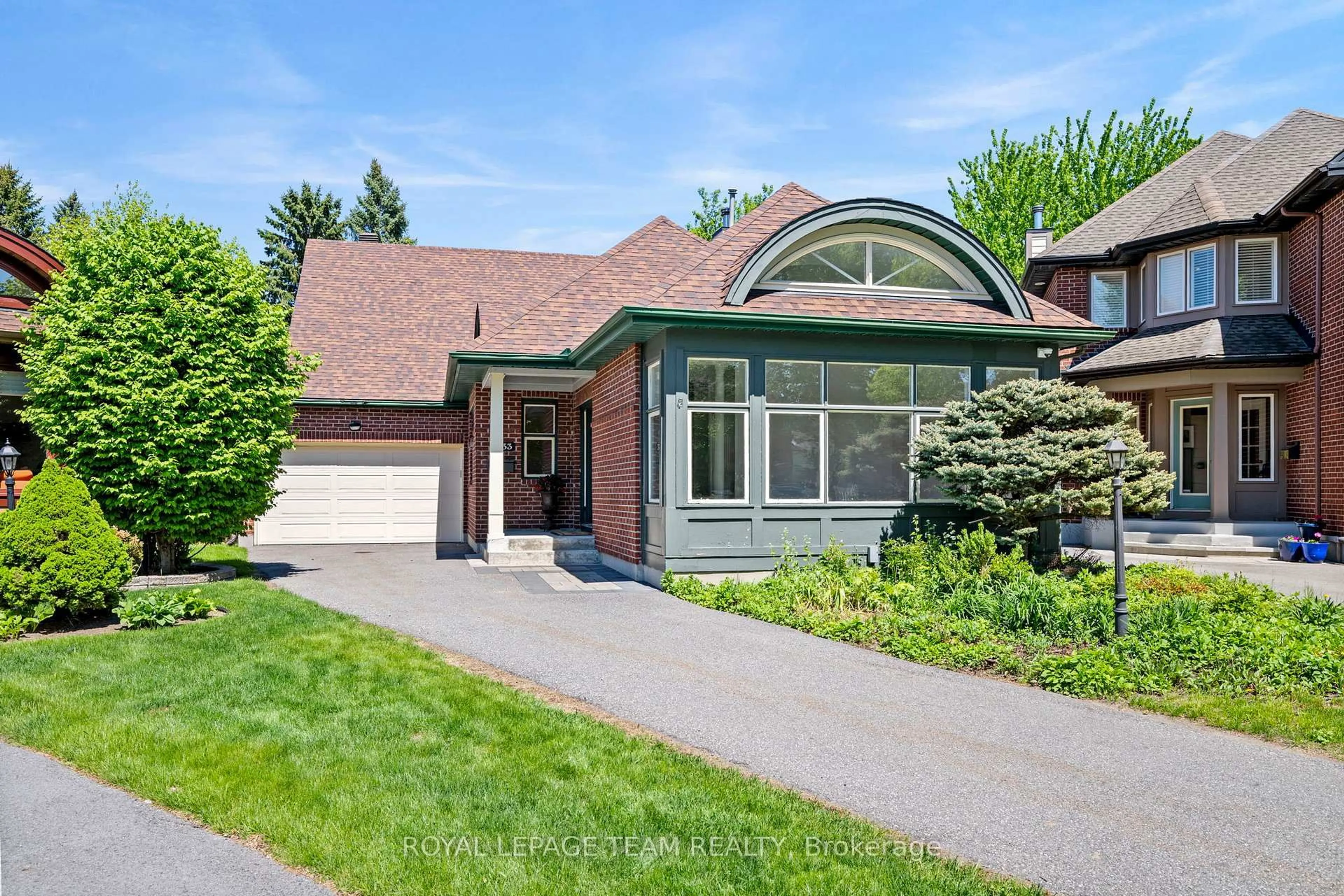 Home with brick exterior material, street for 33 Castlethorpe Cres, Ottawa Ontario K2G 5P9