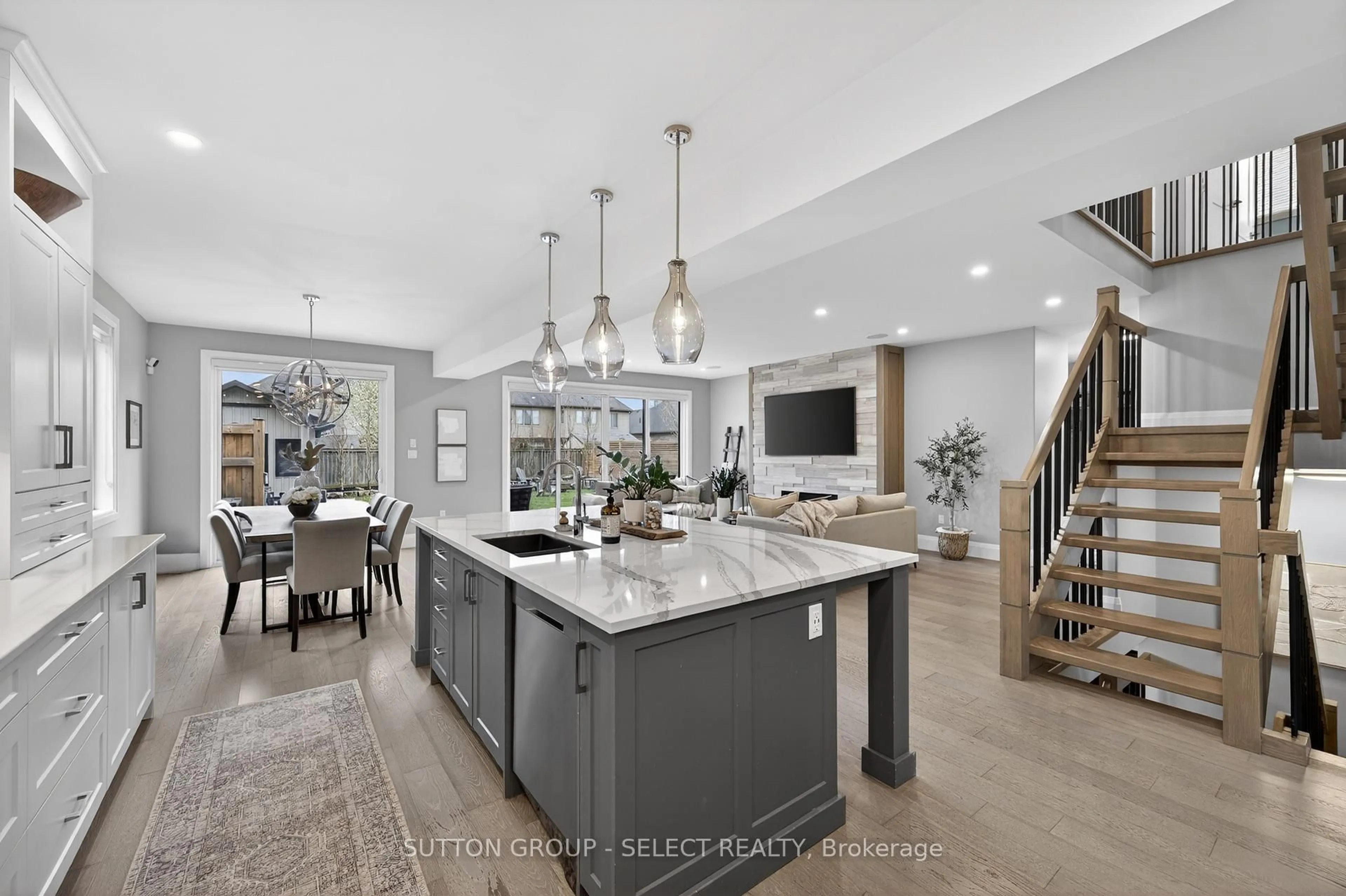 Open concept kitchen, ceramic/tile floor for 761 Hickorystick Key, London North Ontario N6G 0M9