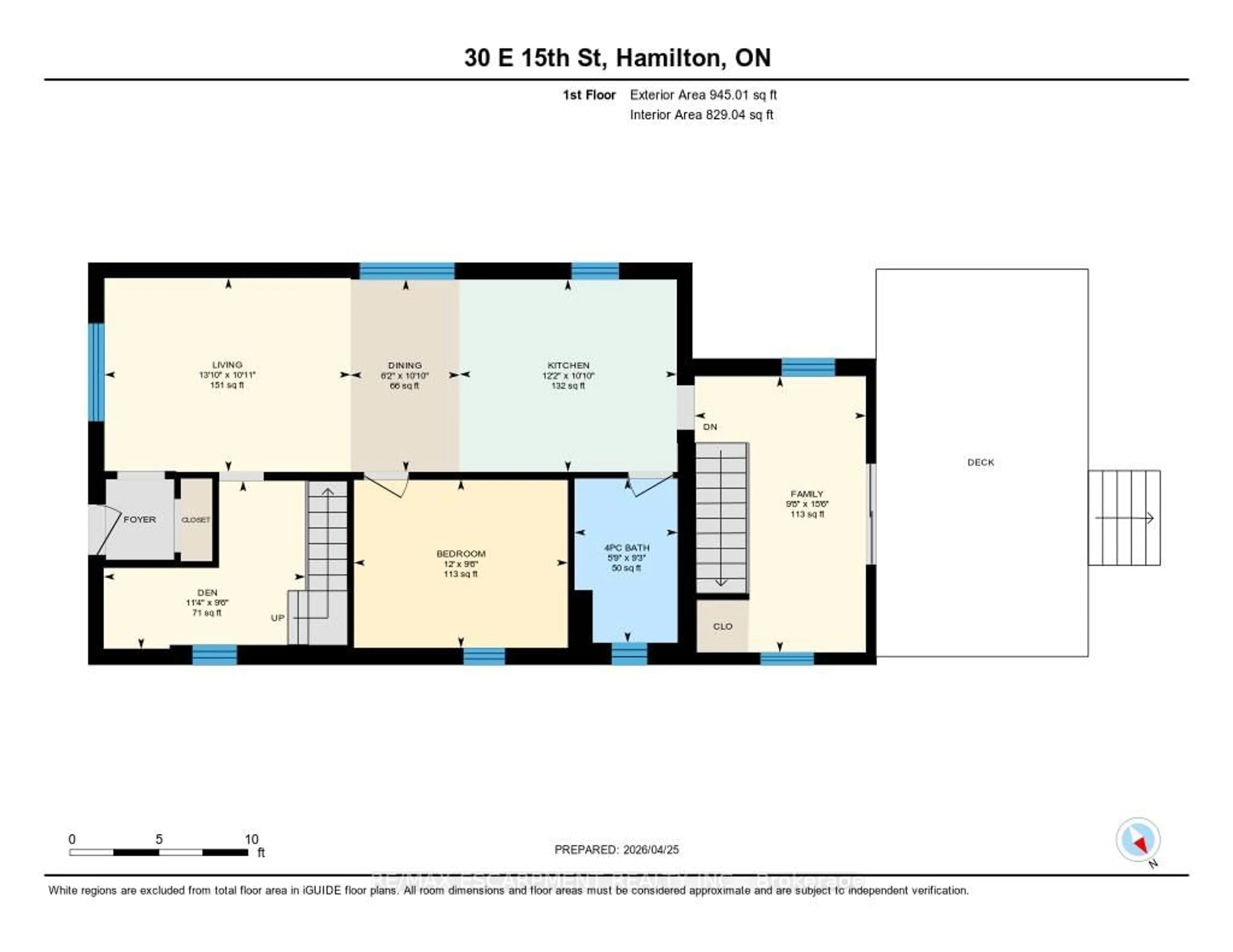 Floor plan for 30 EAST 15TH St, Hamilton Ontario L9A 4E7