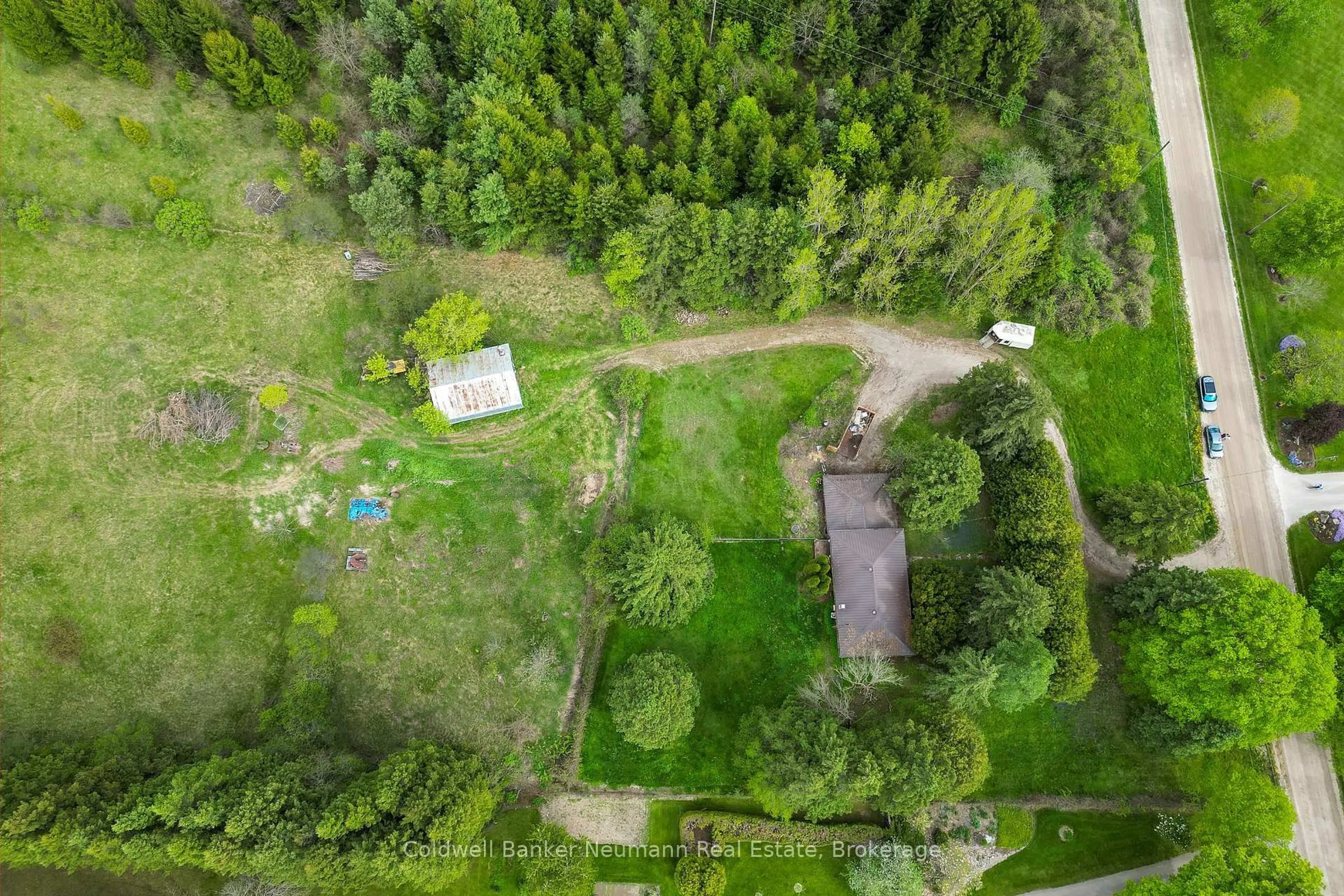 A pic from outside/outdoor area/front of a property/back of a property/a pic from drone, forest/trees view for 111 Carter Rd, Puslinch Ontario N1H 6H8