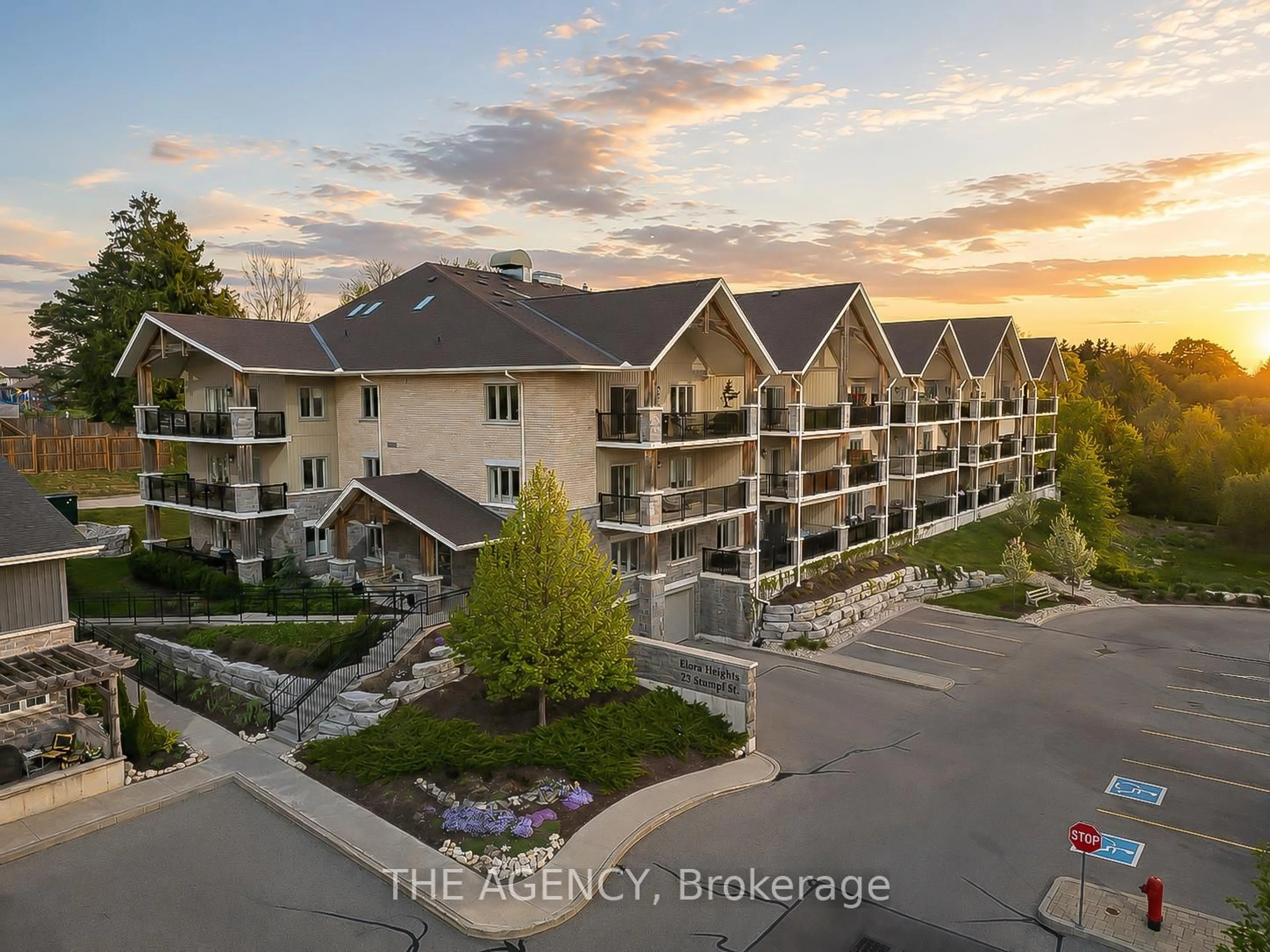 A pic from outside/outdoor area/front of a property/back of a property/a pic from drone, unknown for 23 Stumpf St #309, Centre Wellington Ontario N0B 1S0