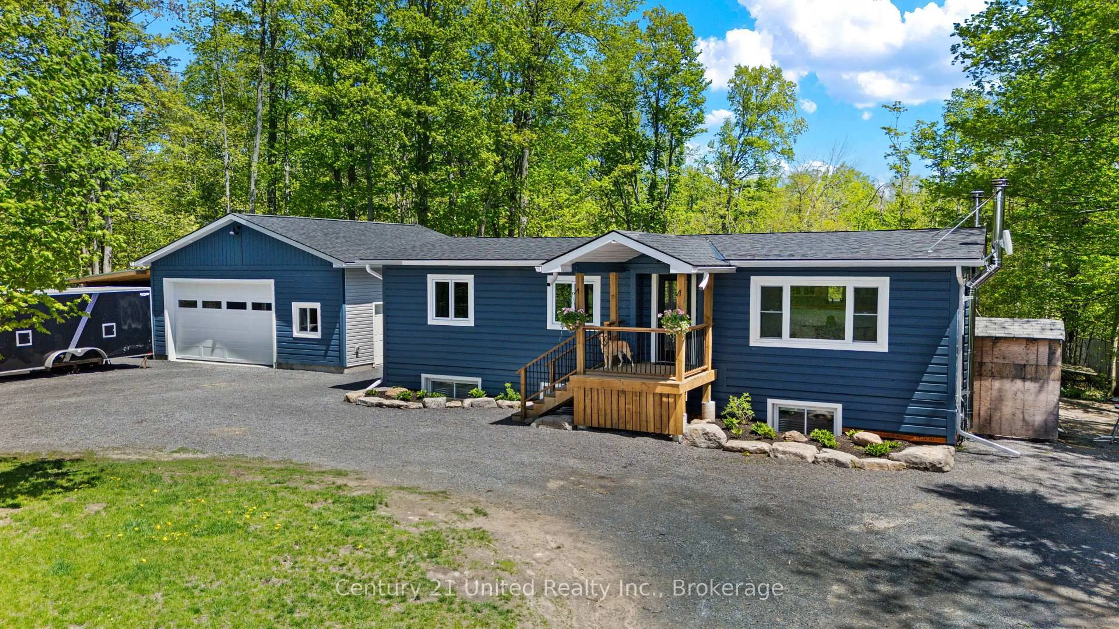 Home with vinyl exterior material, street for 1587 Camp Line, Douro-Dummer Ontario K0L 3A0