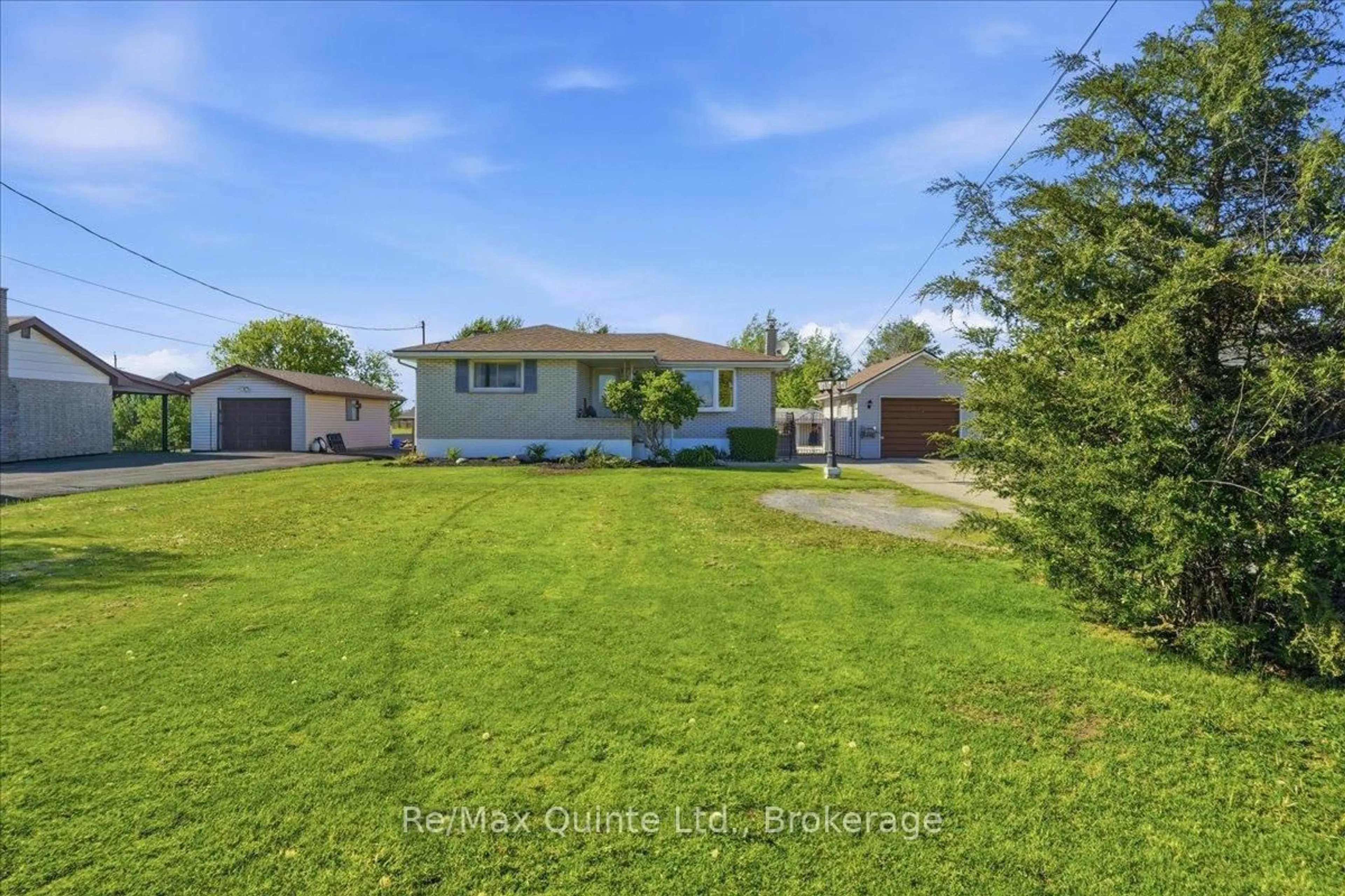 A pic from outside/outdoor area/front of a property/back of a property/a pic from drone, water/lake/river/ocean view for 745 Harmony Rd, Corbyville Ontario K0K 1V0