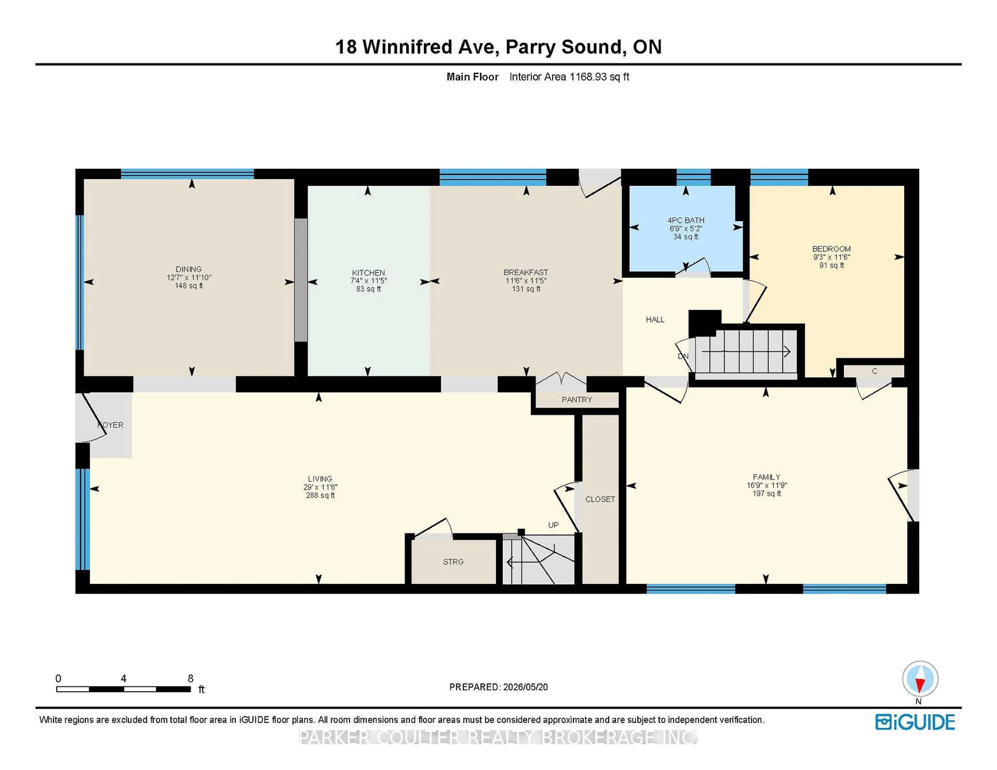 Floor plan for 18 Winnifred Ave, Parry Sound Ontario P2A 2E7