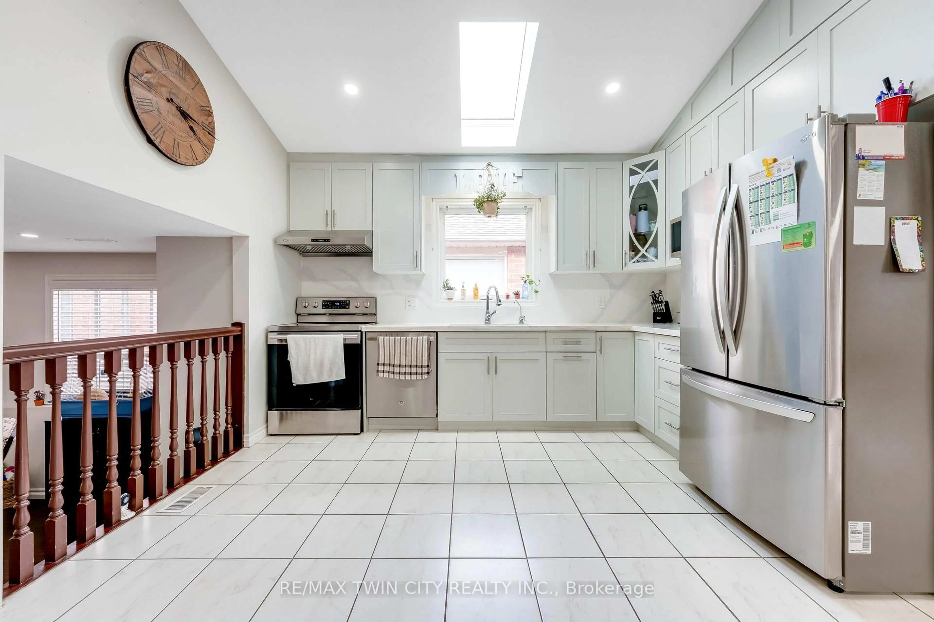 Contemporary kitchen, ceramic/tile floor for 183 Bush Clover Cres, Kitchener Ontario N2E 3P7
