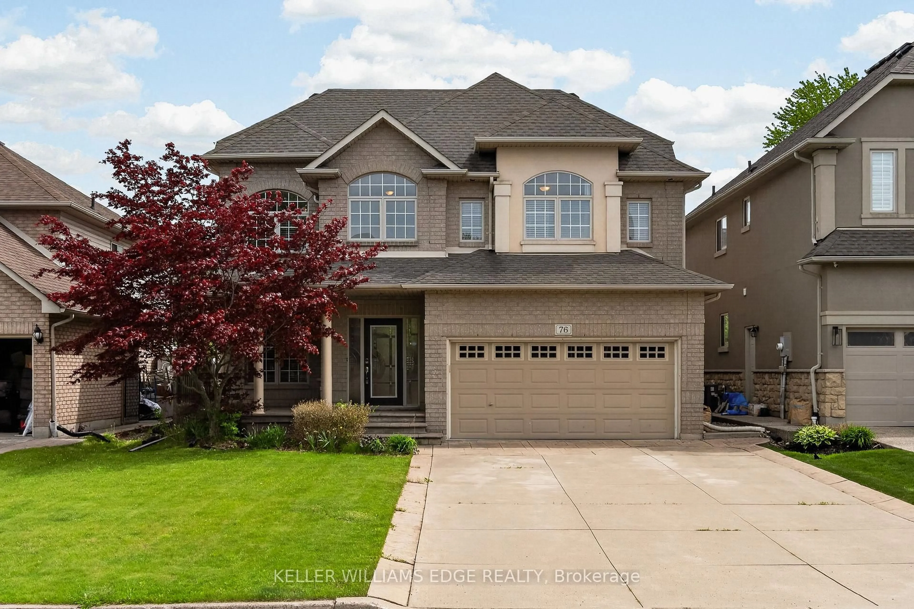 Home with brick exterior material, street for 76 Moorland Cres, Hamilton Ontario L9K 1N7