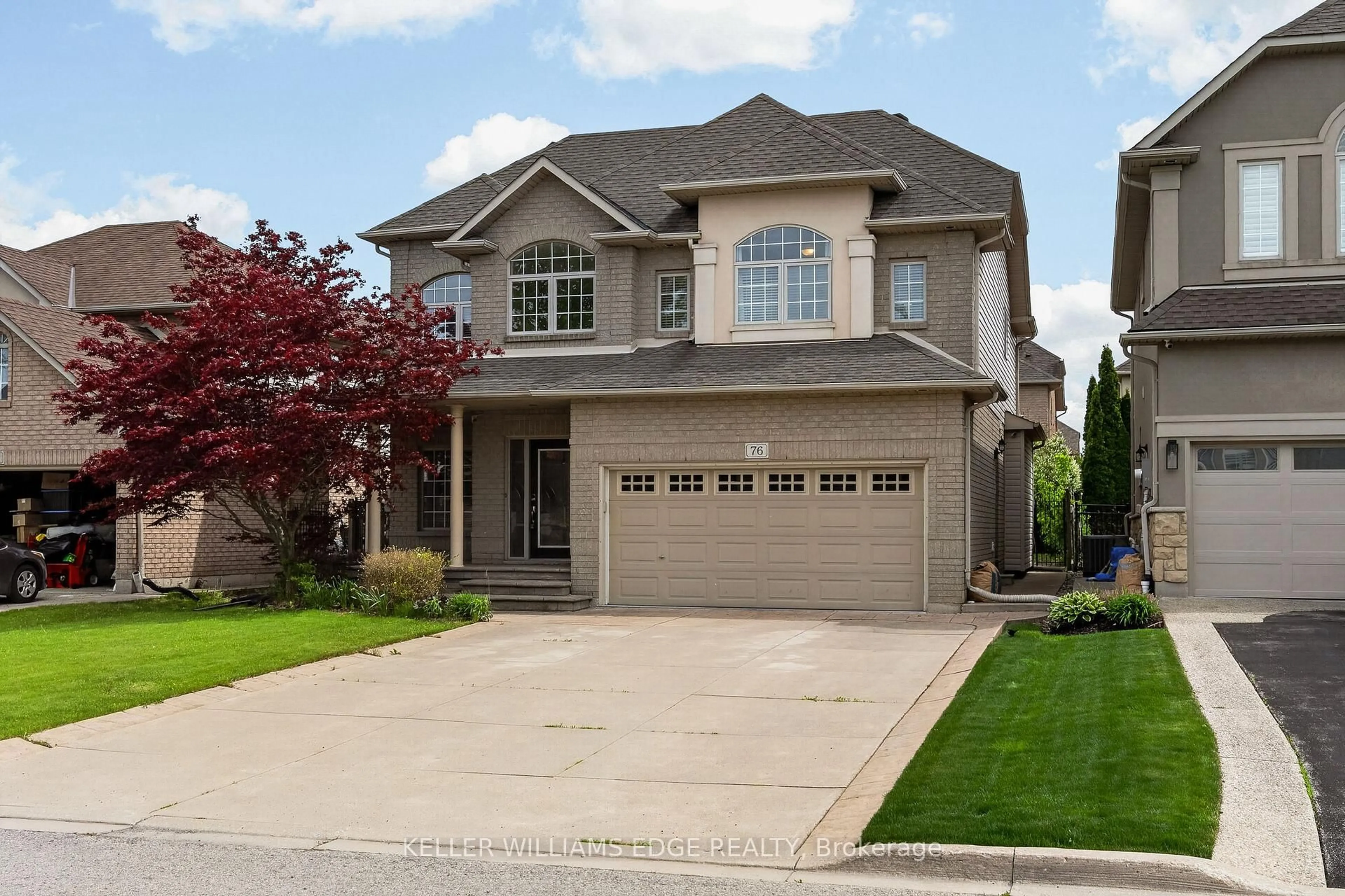 Home with brick exterior material, street for 76 Moorland Cres, Hamilton Ontario L9K 1N7