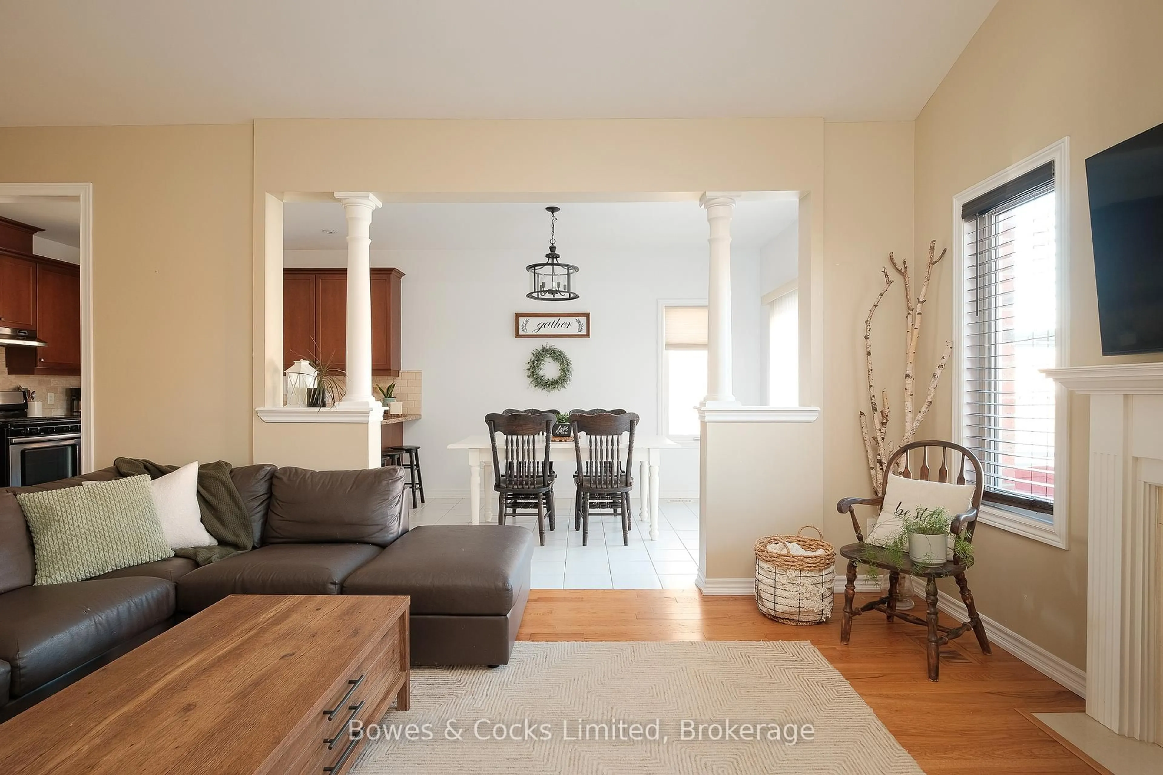 Living room with furniture, wood/laminate floor for 50 Church Lane, Trent Hills Ontario K0L 1Y0