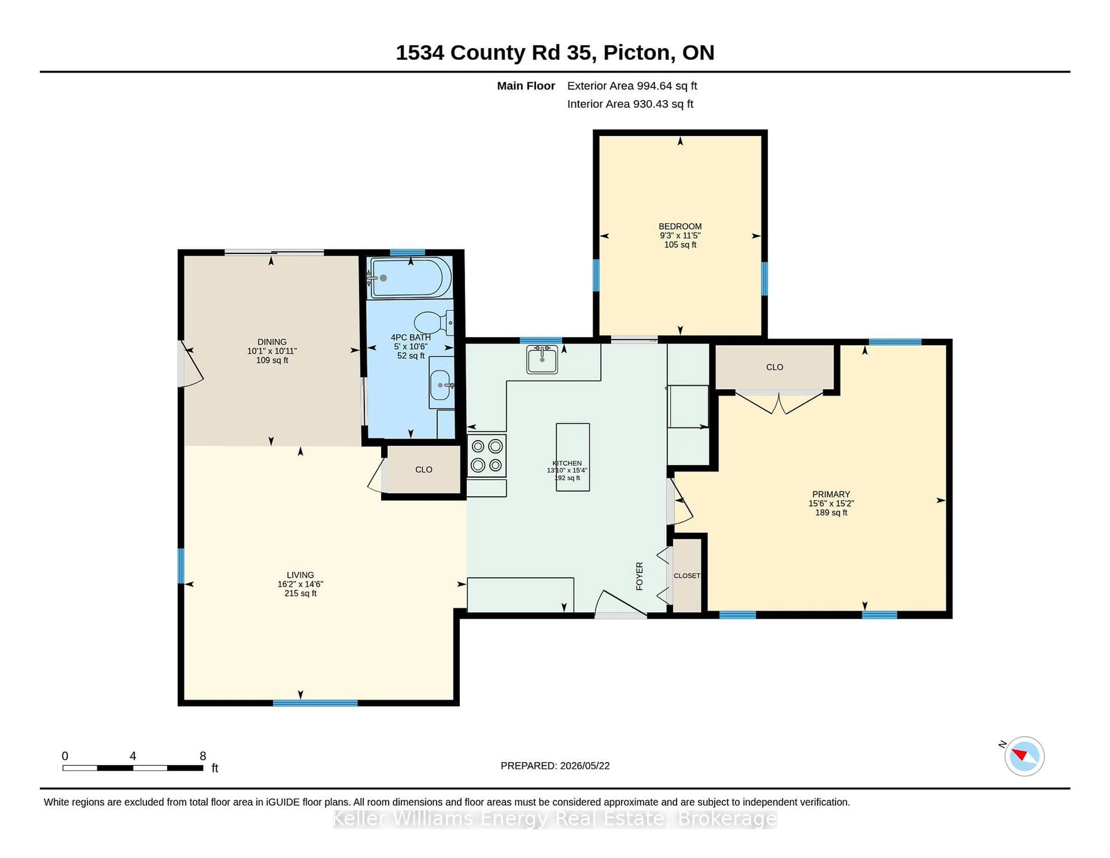 Floor plan for 1534 County Road 35, Prince Edward County Ontario K0K 2T0