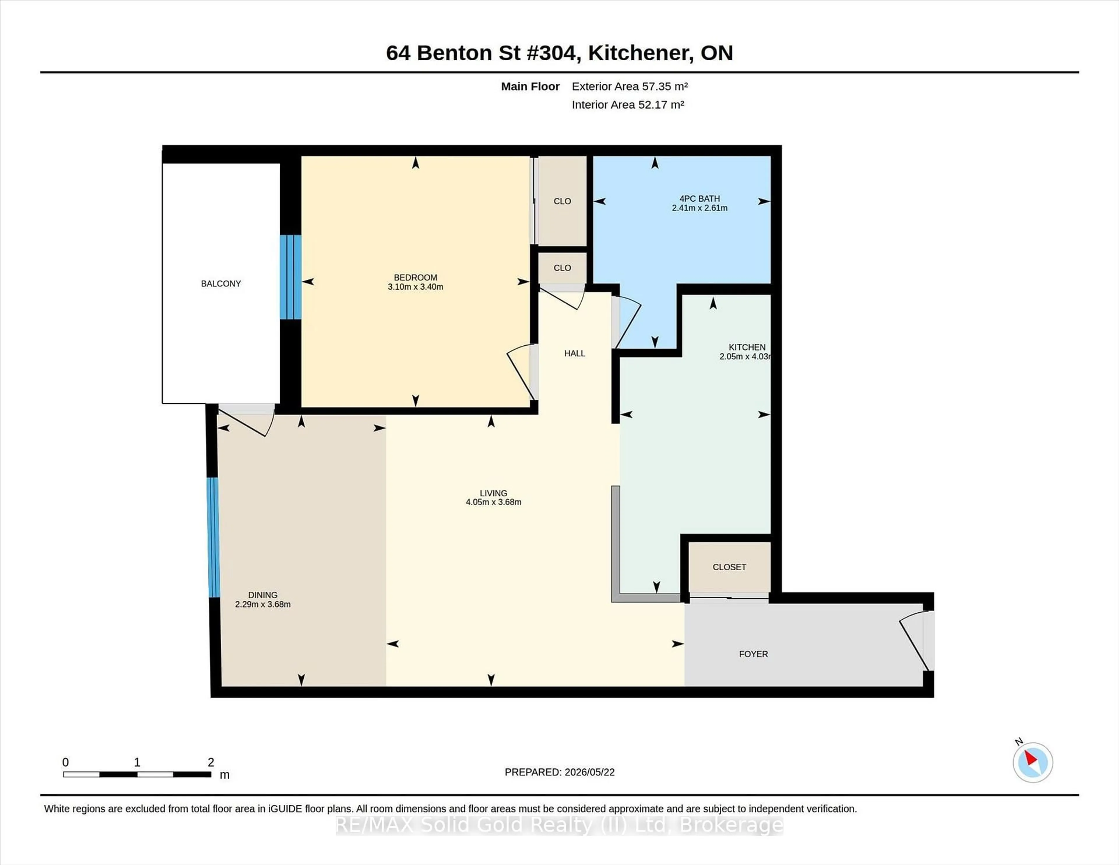Floor plan for 64 Benton St #304, Kitchener Ontario N2G 4L9