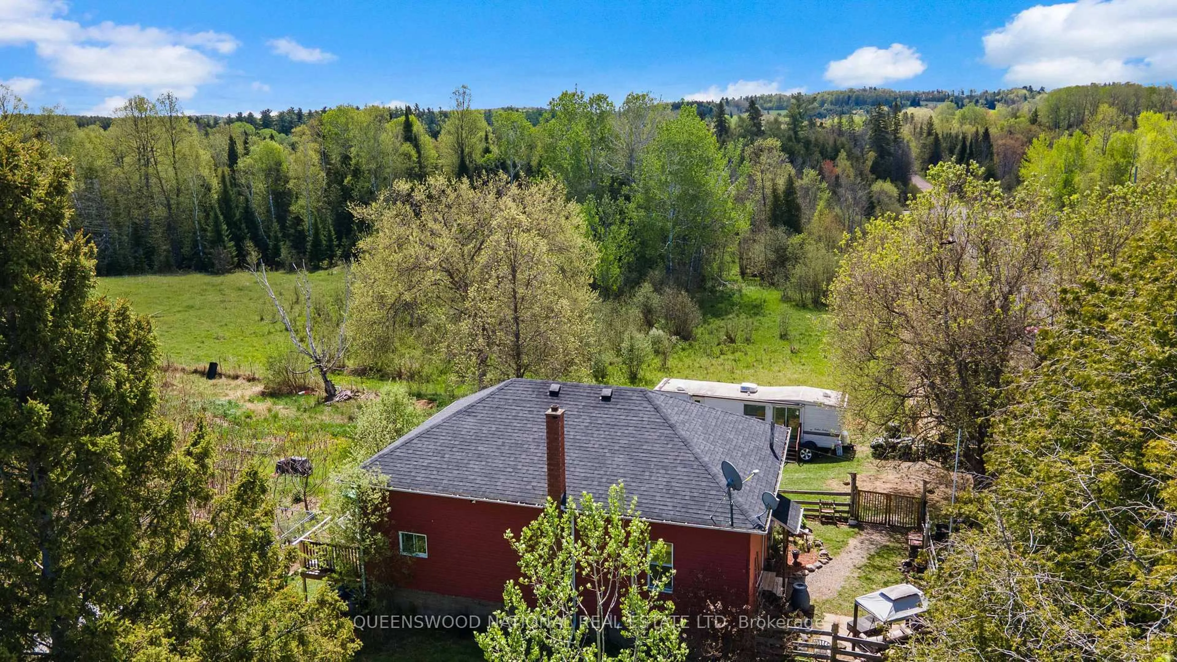 A pic from outside/outdoor area/front of a property/back of a property/a pic from drone, forest/trees view for 2018 Ruby Rd, Killaloe Ontario K0J 2A0