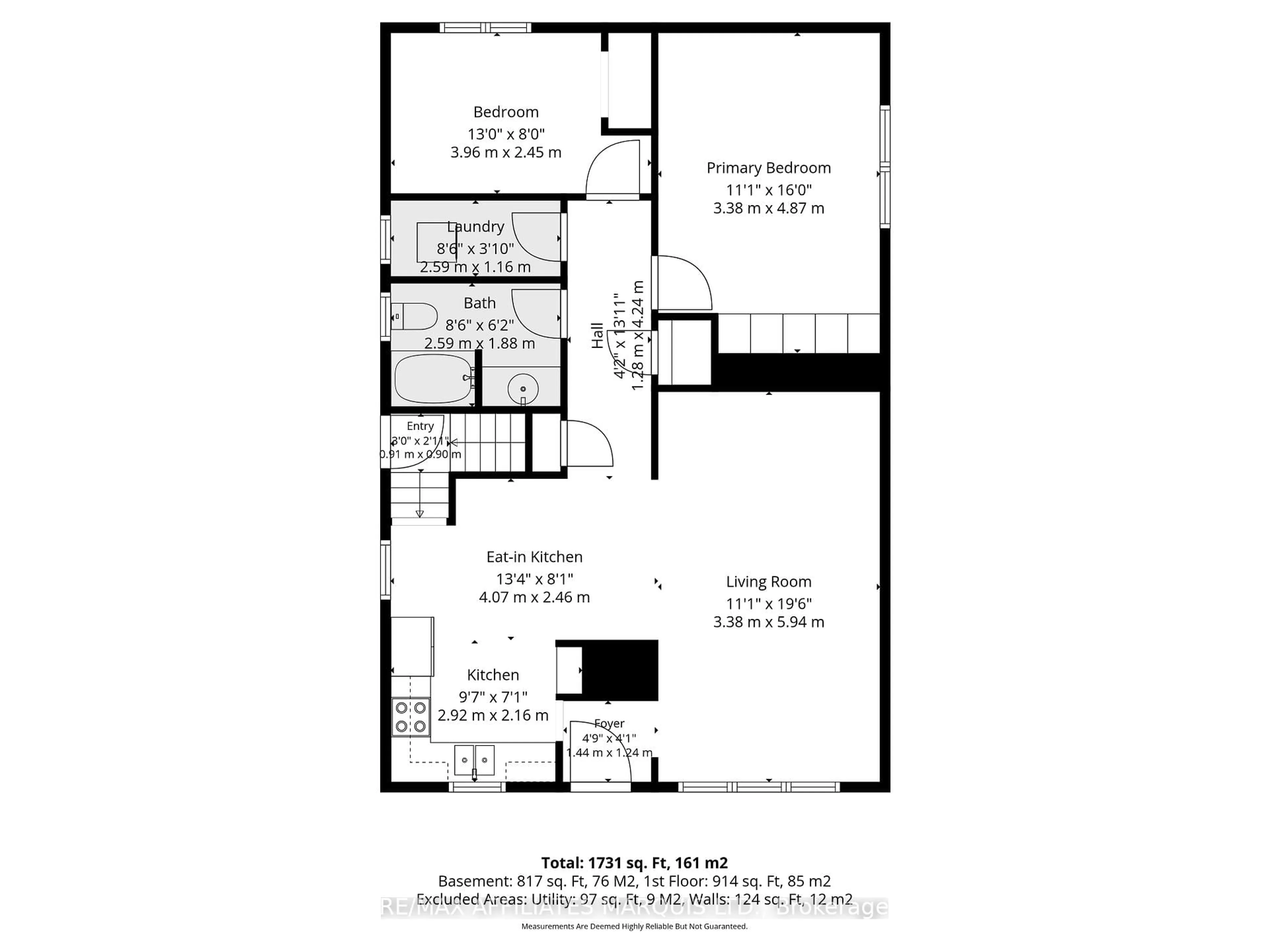 Floor plan for 505 Anthony St, Cornwall Ontario K6H 5L1
