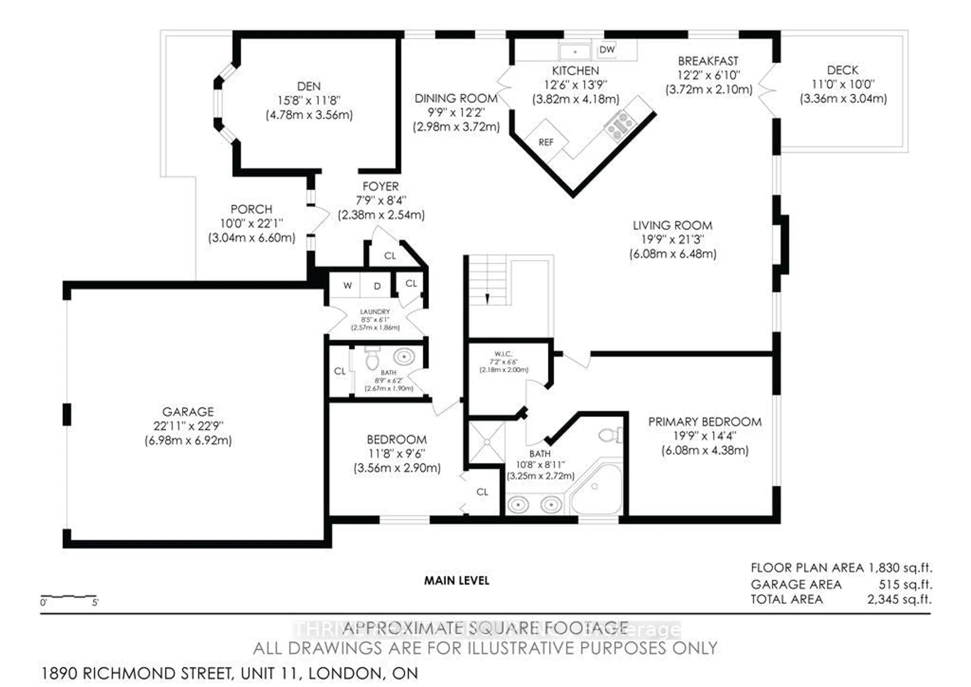 Floor plan for 1890 Richmond St #11, London North Ontario N5X 4J1