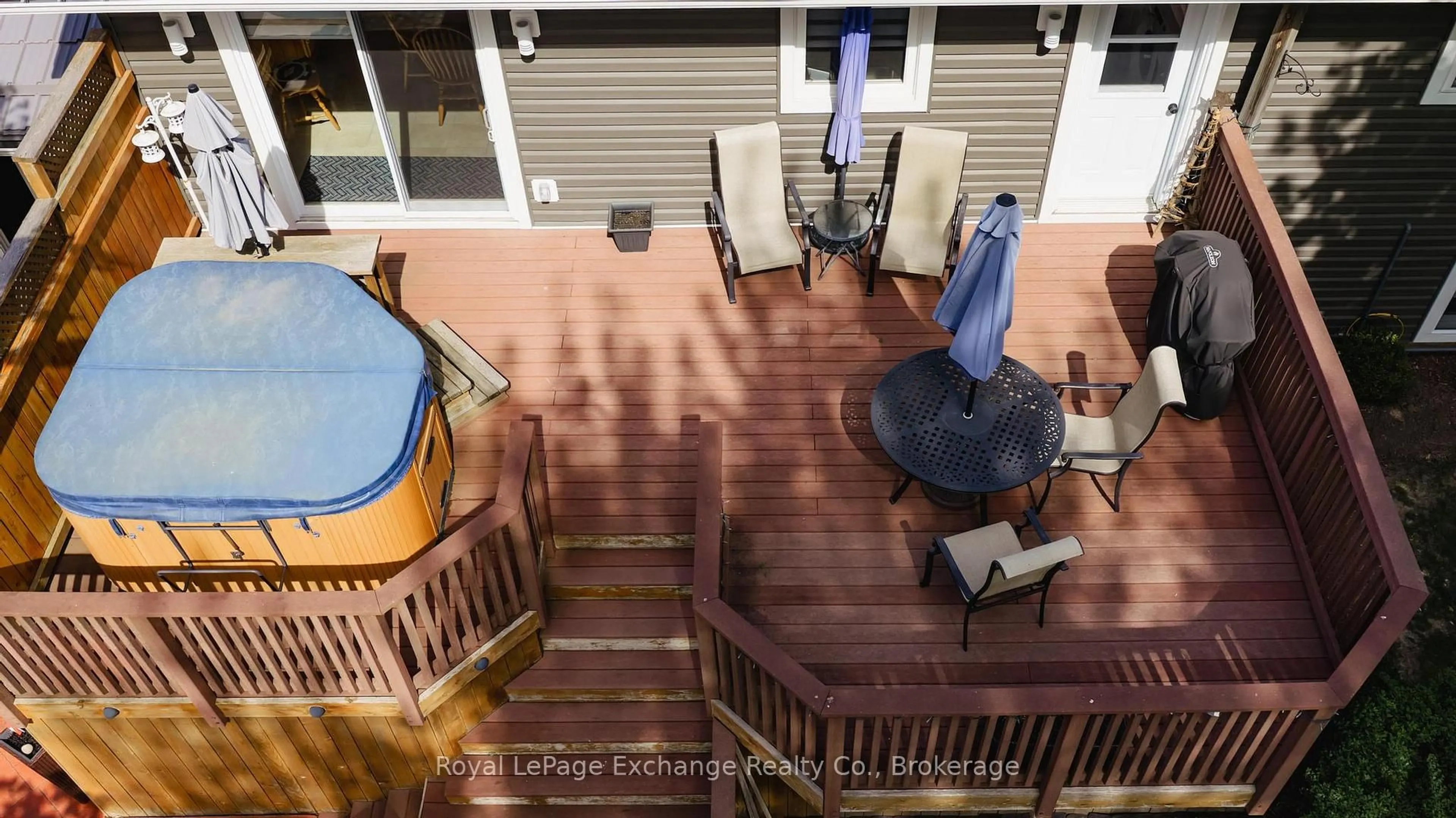 Patio, city buildings view from balcony for 28 Maple St, Kincardine Ontario N0G 2T0