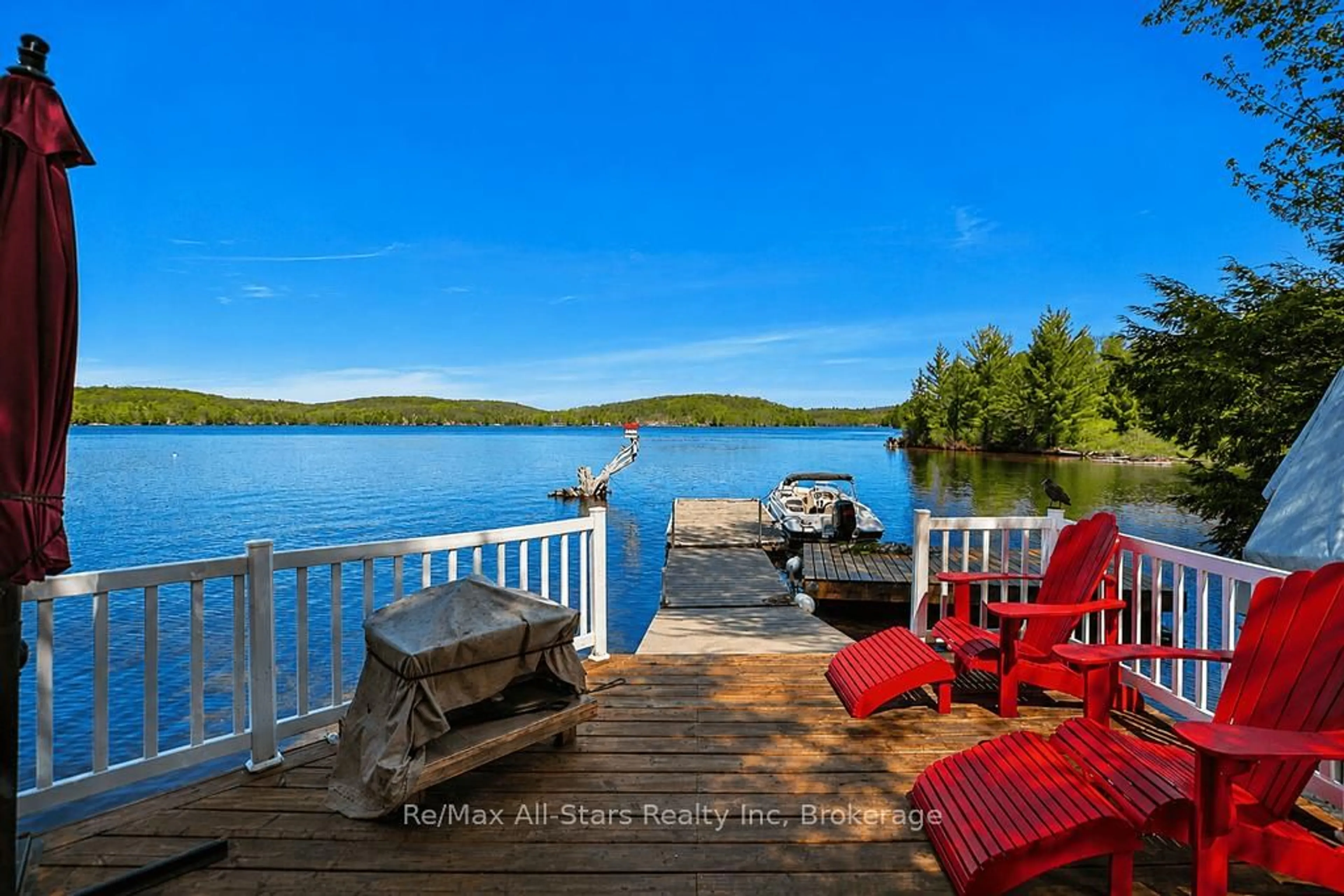 Patio, water/lake/river/ocean view for 13603 Raven Lake - East Shore, Algonquin Highlands Ontario P0A 1E0