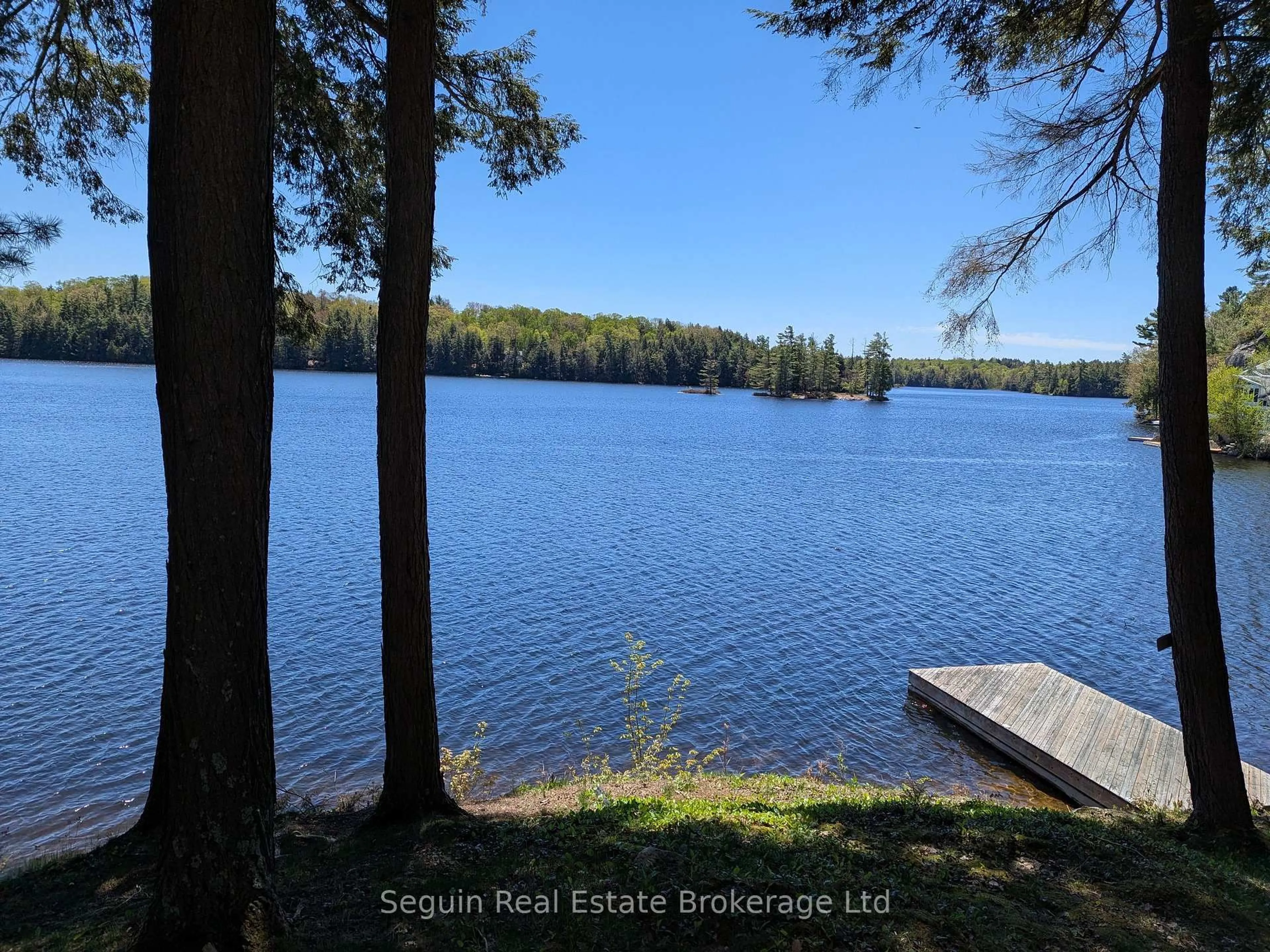 A pic from outside/outdoor area/front of a property/back of a property/a pic from drone, water/lake/river/ocean view for 24 South Fork Rd, The Archipelago Ontario P2A 0B7