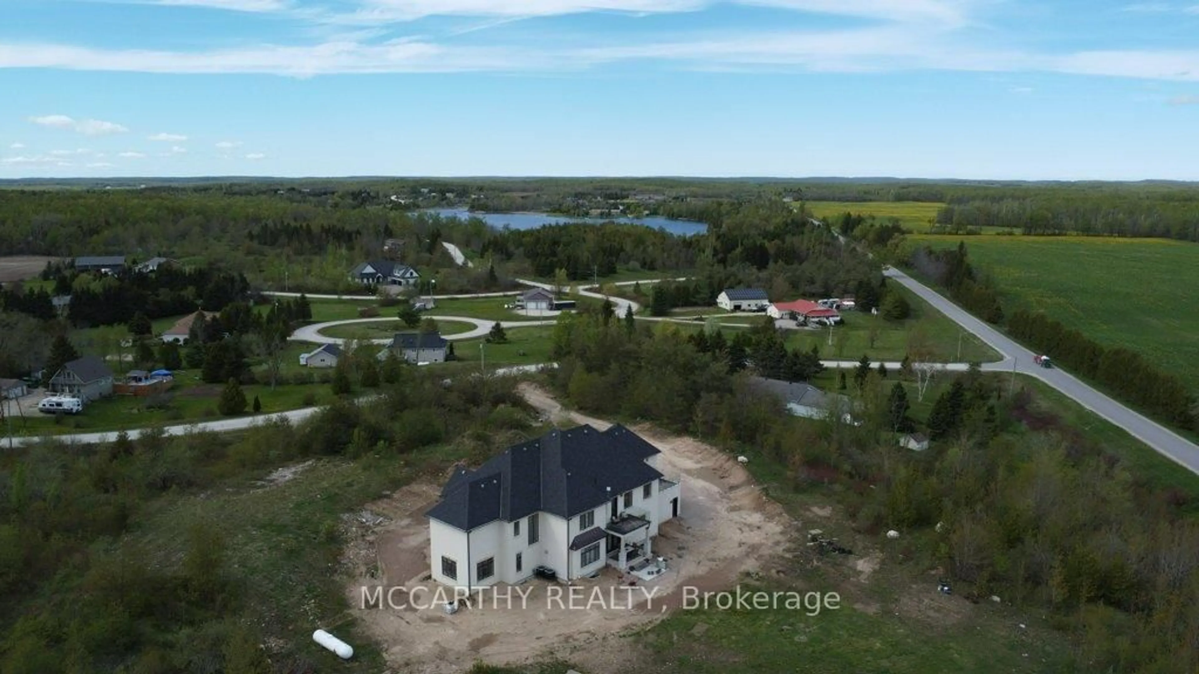 A pic from outside/outdoor area/front of a property/back of a property/a pic from drone, water/lake/river/ocean view for 120 Highpoint Cres, Grey Highlands Ontario N0C 1M0