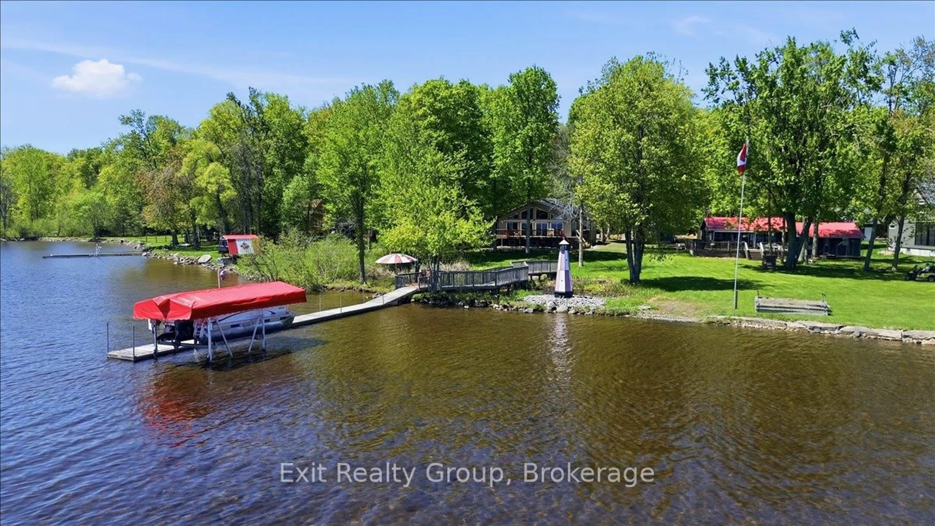 A pic from outside/outdoor area/front of a property/back of a property/a pic from drone, water/lake/river/ocean view for 919 Cook Rd, Limoges Ontario K0K 2M0
